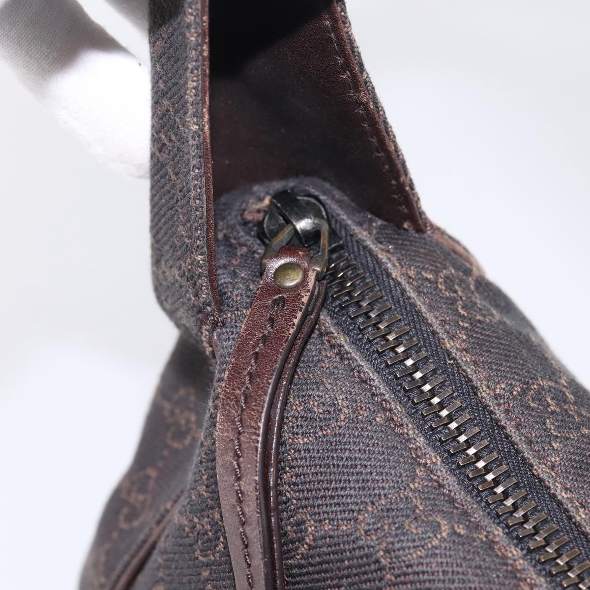 GUCCI GG Canvas Hand Bag Brown 101333 Auth 198296A