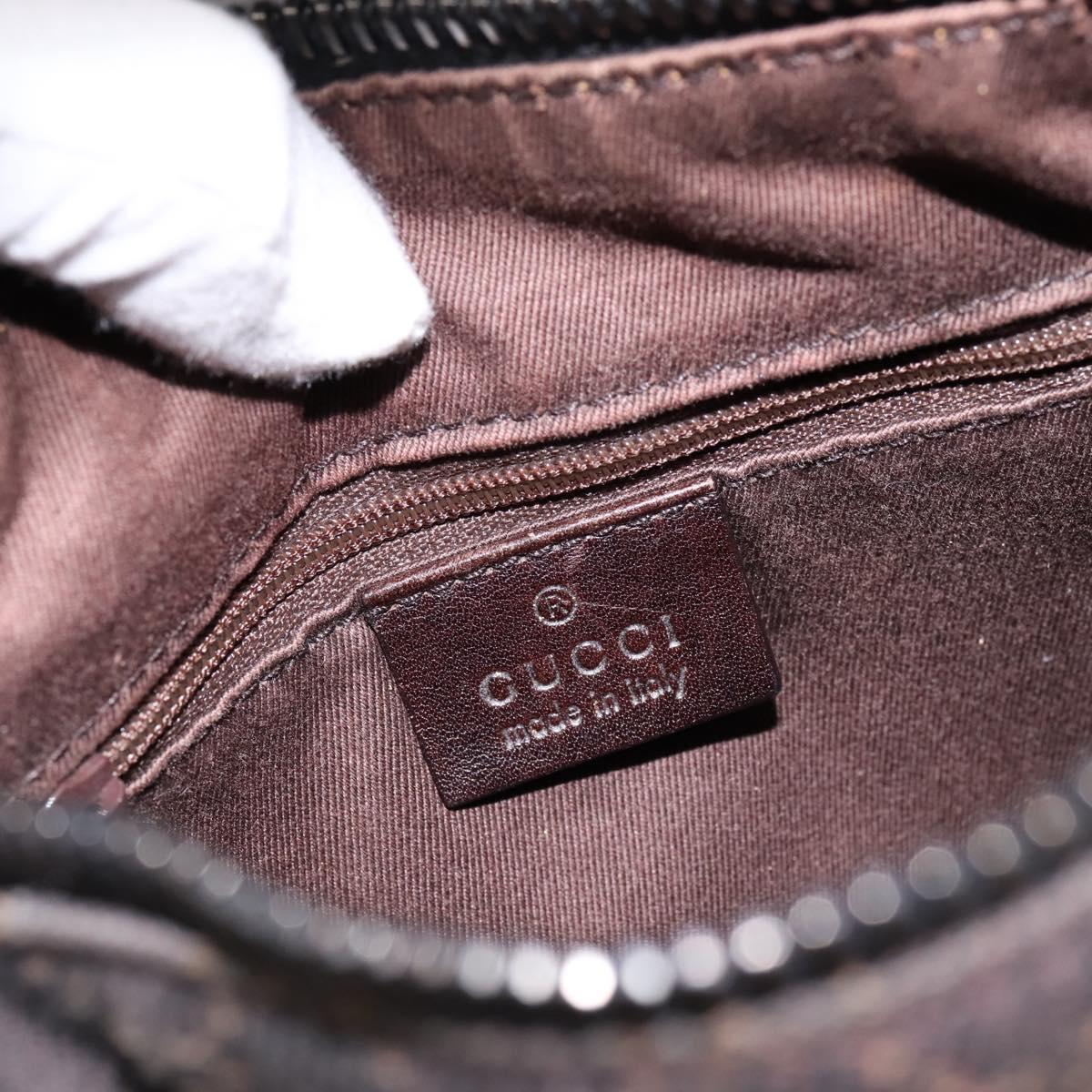 GUCCI GG Canvas Hand Bag Brown 101333 Auth 198296A