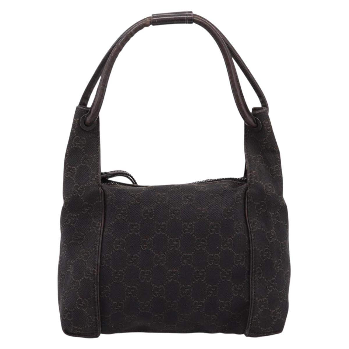 GUCCI GG Canvas Hand Bag Brown 101333 Auth 198296A
