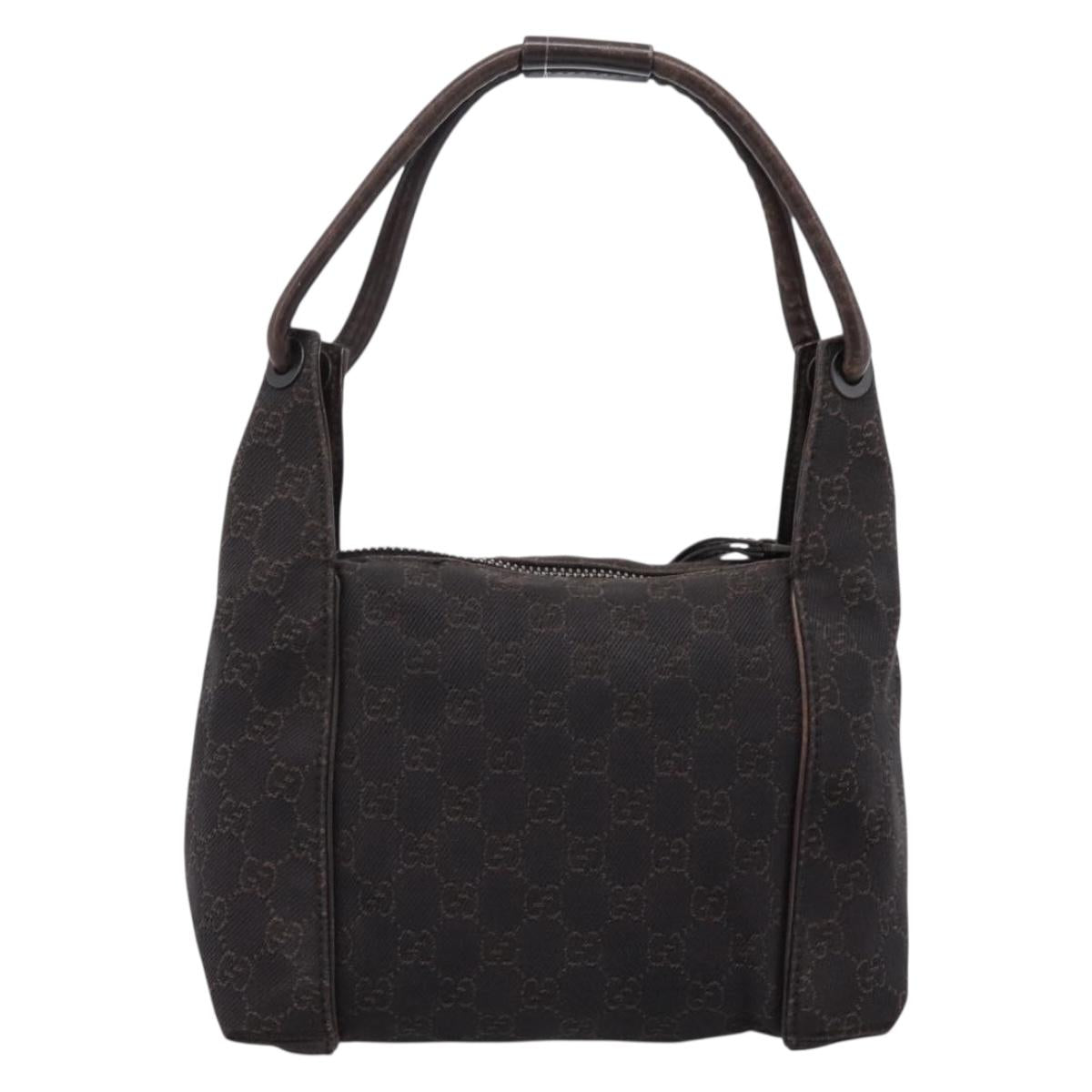 GUCCI GG Canvas Hand Bag Brown 101333 Auth 198296A
