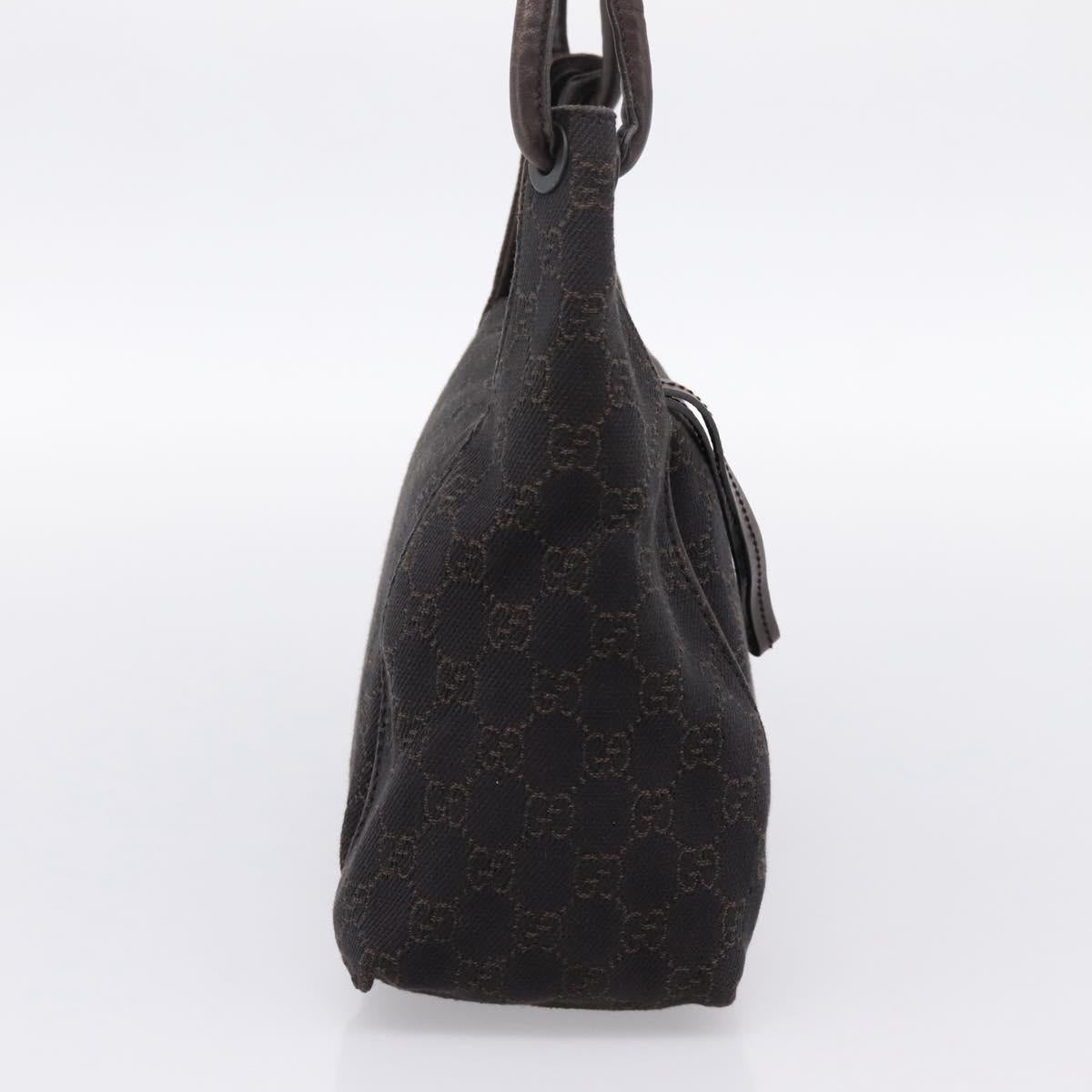 GUCCI GG Canvas Hand Bag Brown 101333 Auth 198296A