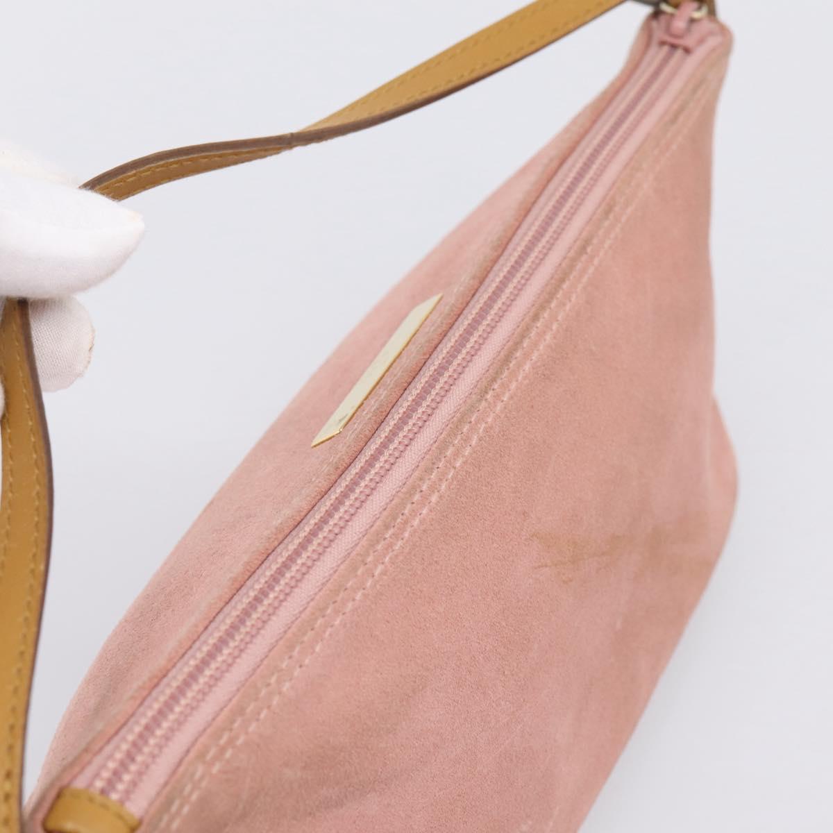 GUCCI Accessory Pouch Suede Pink Gold 039 1103 Auth 198297