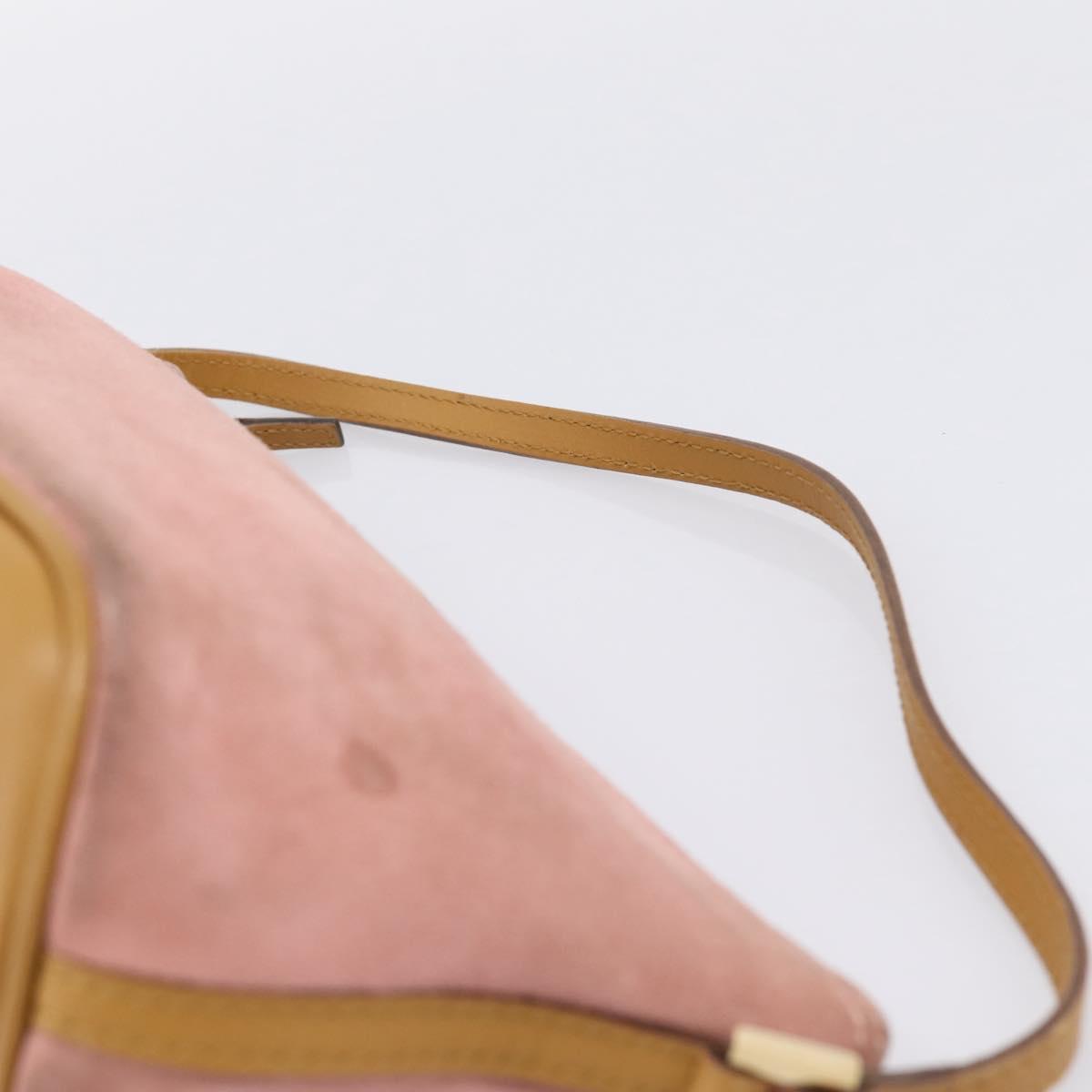 GUCCI Accessory Pouch Suede Pink Gold 039 1103 Auth 198297
