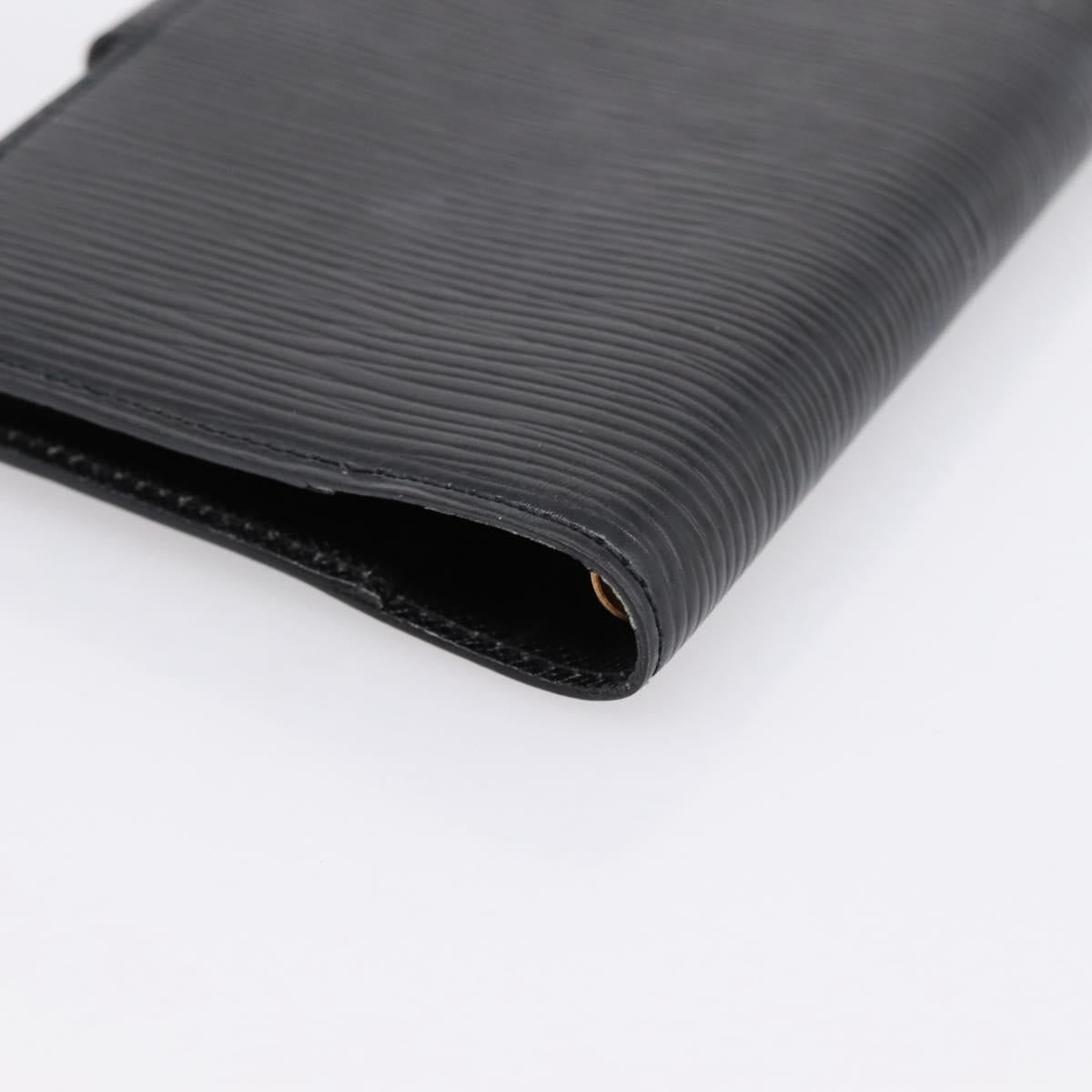 LOUIS VUITTON Epi Agenda PM Day Planner Cover Black R20092 LV Auth 198303