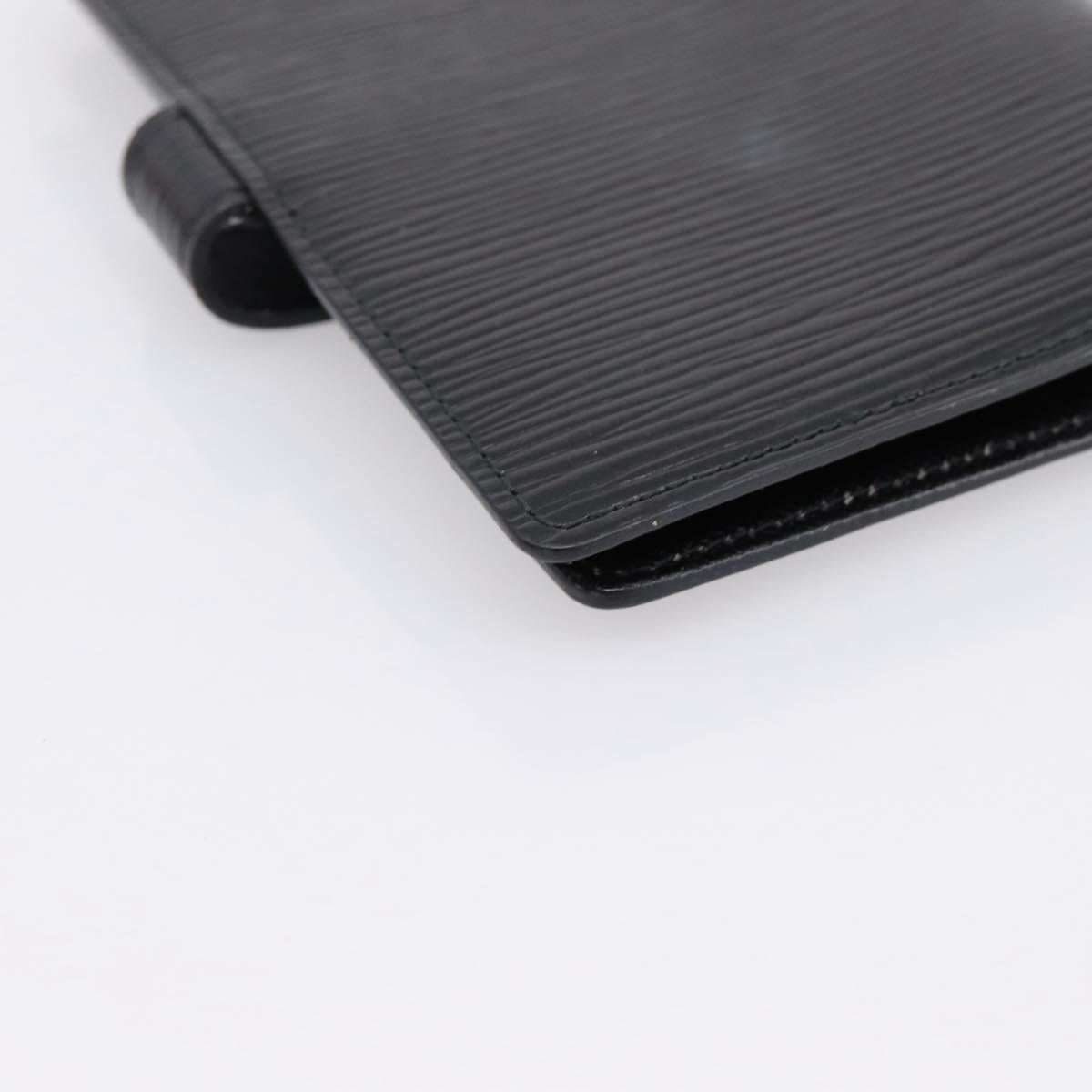 LOUIS VUITTON Epi Agenda PM Day Planner Cover Black R20092 LV Auth 198303