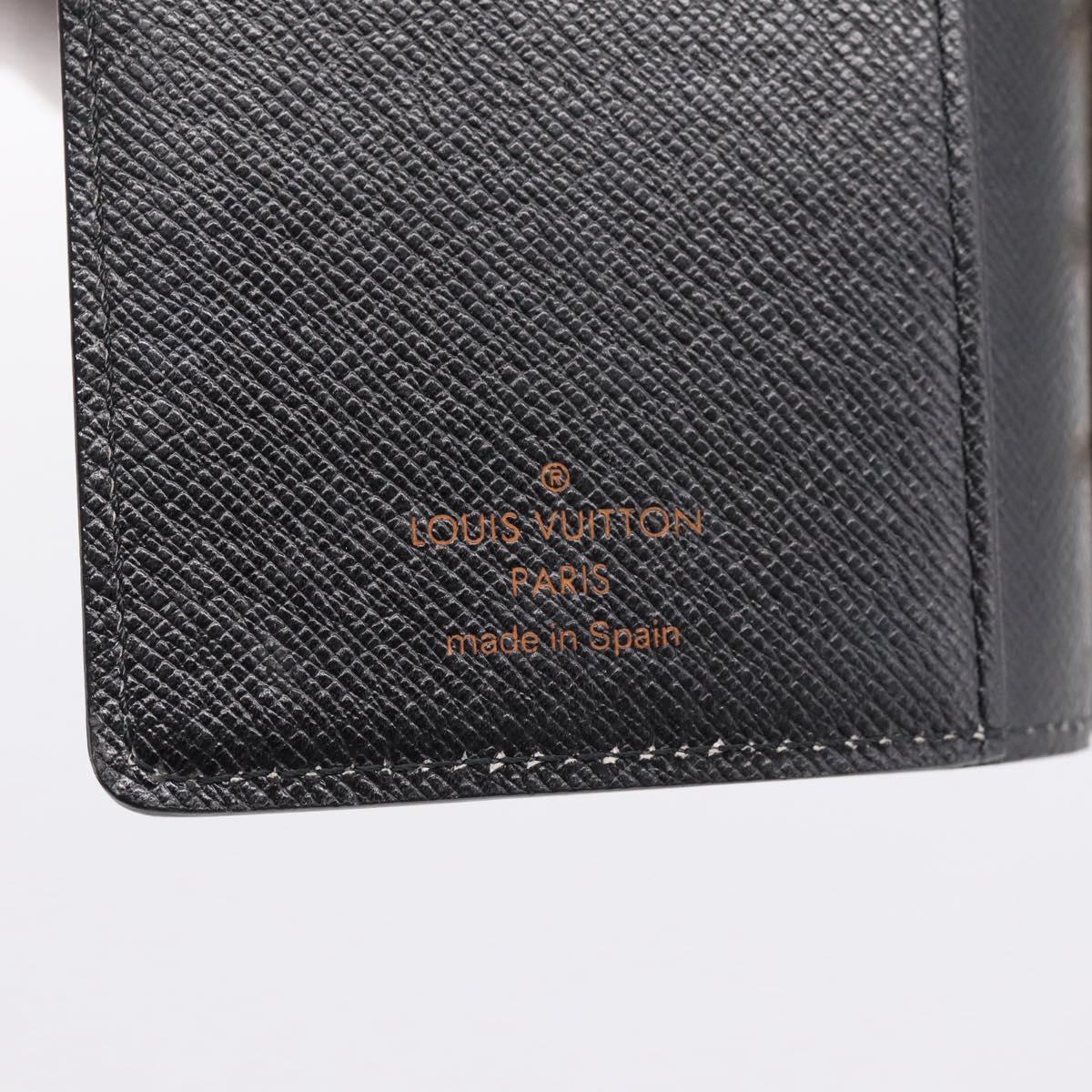 LOUIS VUITTON Epi Agenda PM Day Planner Cover Black R20092 LV Auth 198303