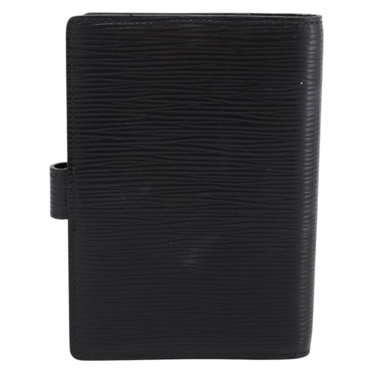 LOUIS VUITTON Epi Agenda PM Day Planner Cover Black R20092 LV Auth 198303