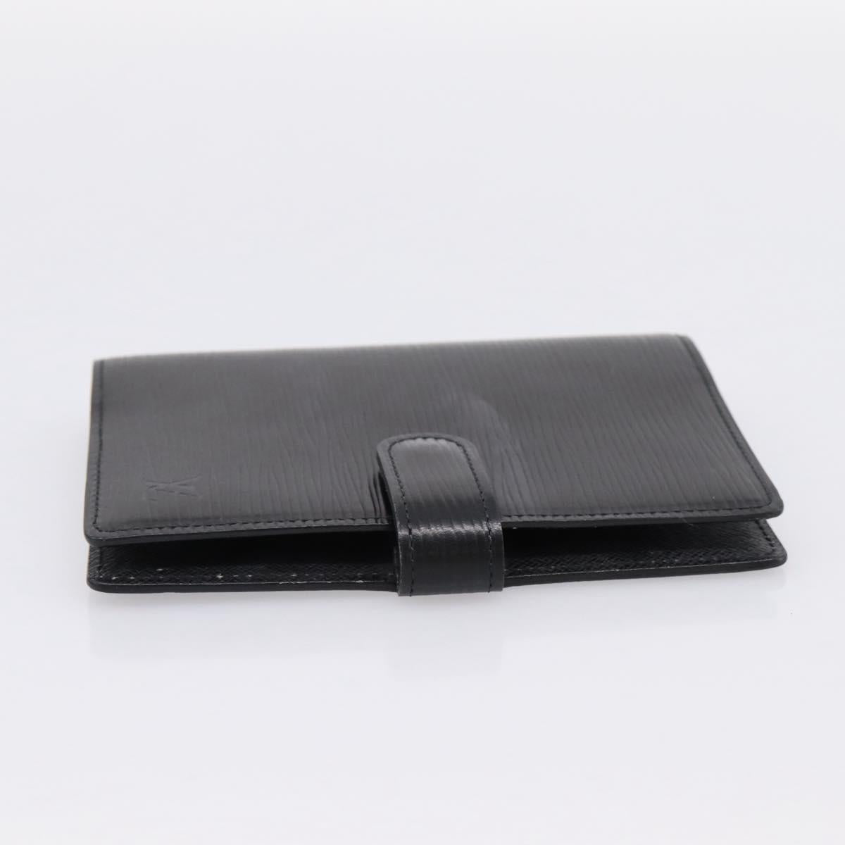 LOUIS VUITTON Epi Agenda PM Day Planner Cover Black R20092 LV Auth 198303