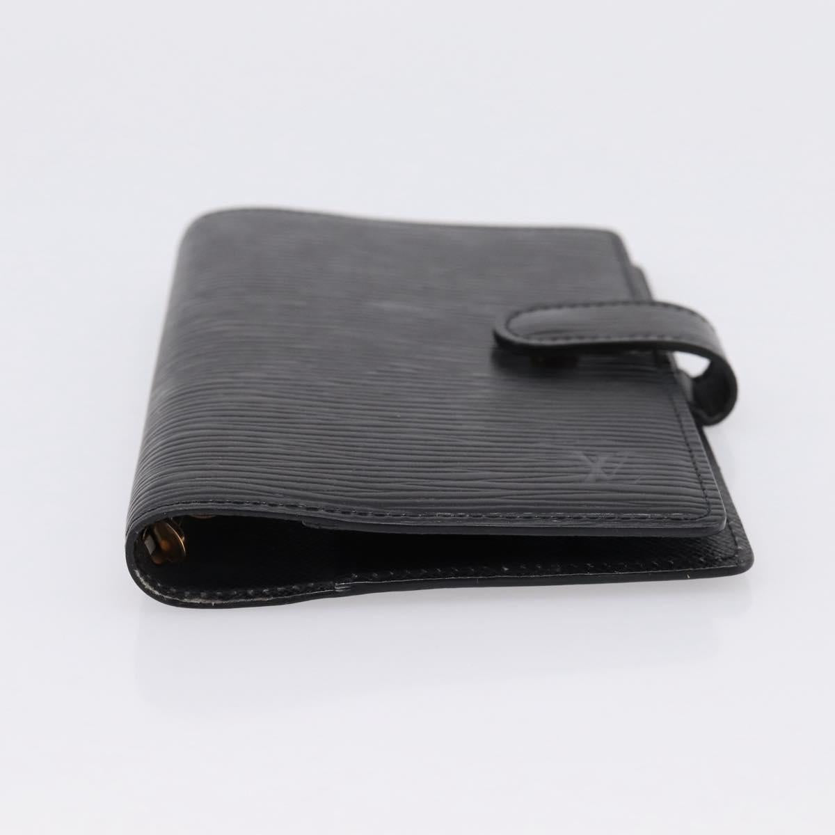 LOUIS VUITTON Epi Agenda PM Day Planner Cover Black R20092 LV Auth 198303