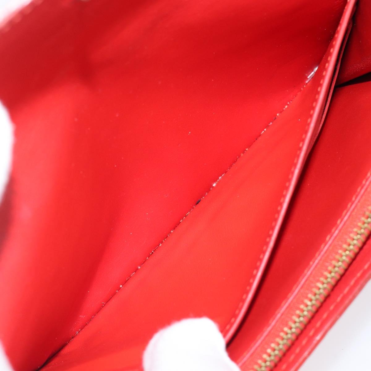 LOUIS VUITTON Vernis Portefeuille Sarah Wallet Orenge Sunset M93634 Auth 198315A