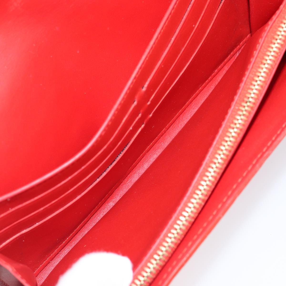 LOUIS VUITTON Vernis Portefeuille Sarah Wallet Orenge Sunset M93634 Auth 198315A
