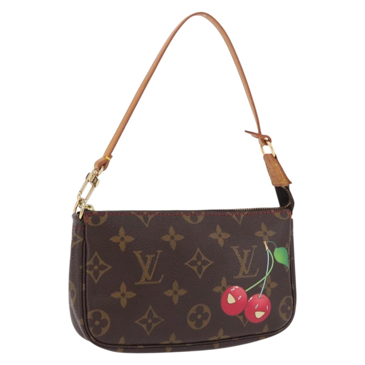 LOUIS VUITTON Monogram Cherry Mini Pochette Accessoires Pouch LV Auth 198316SAV