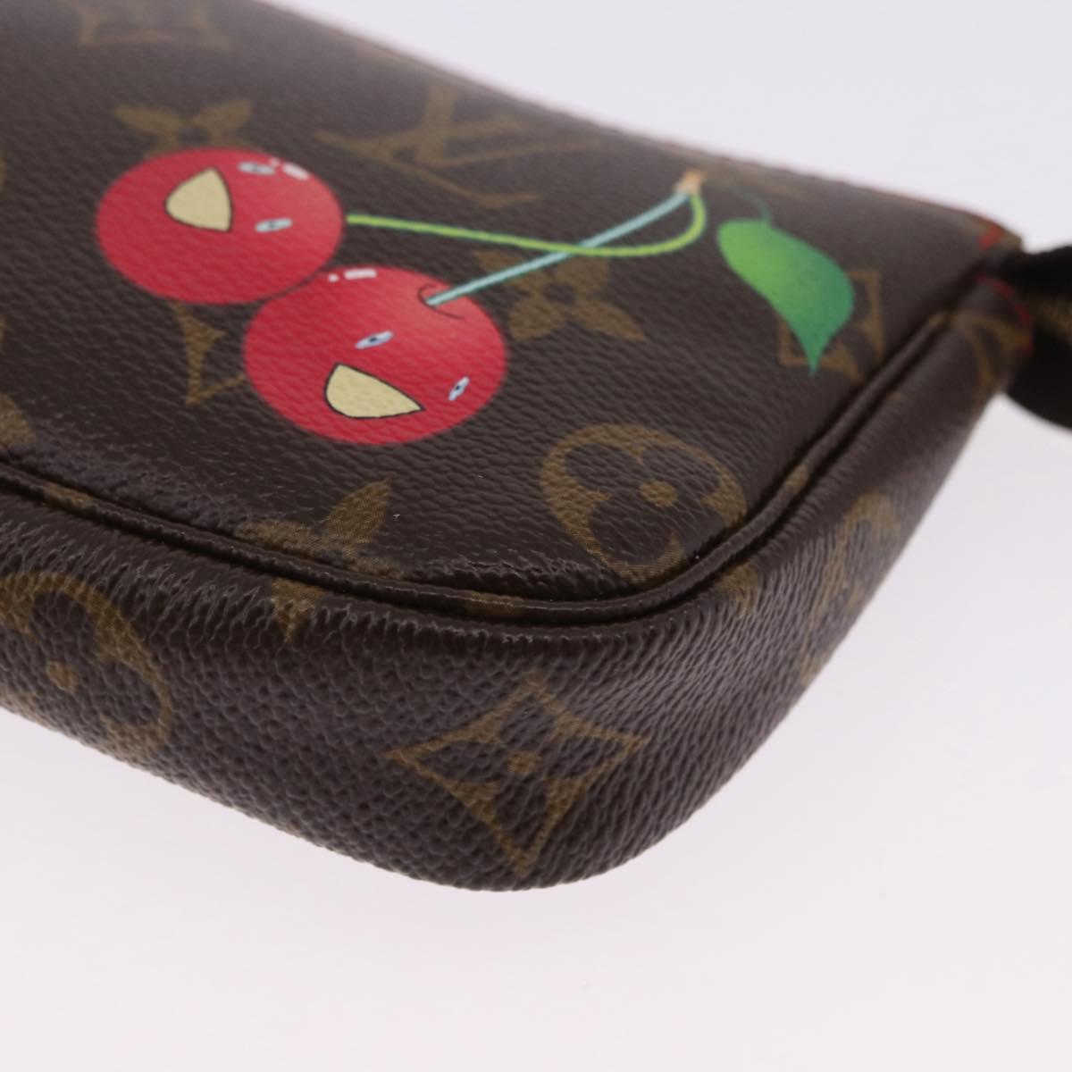 LOUIS VUITTON Monogram Cherry Mini Pochette Accessoires Pouch LV Auth 198316SAV