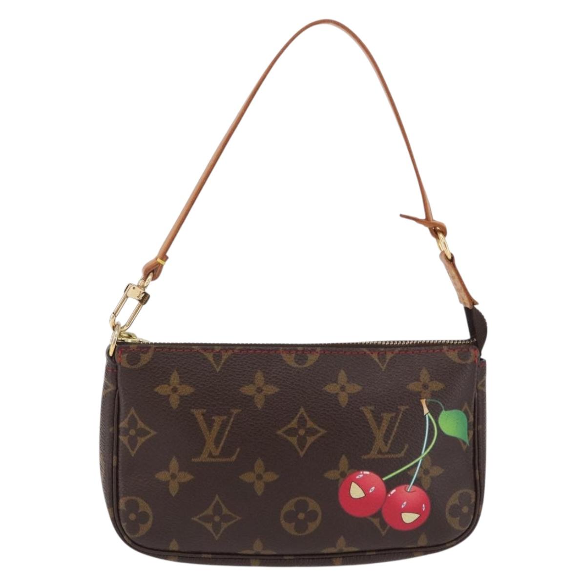 LOUIS VUITTON Monogram Cherry Mini Pochette Accessoires Pouch LV Auth 198316SAV