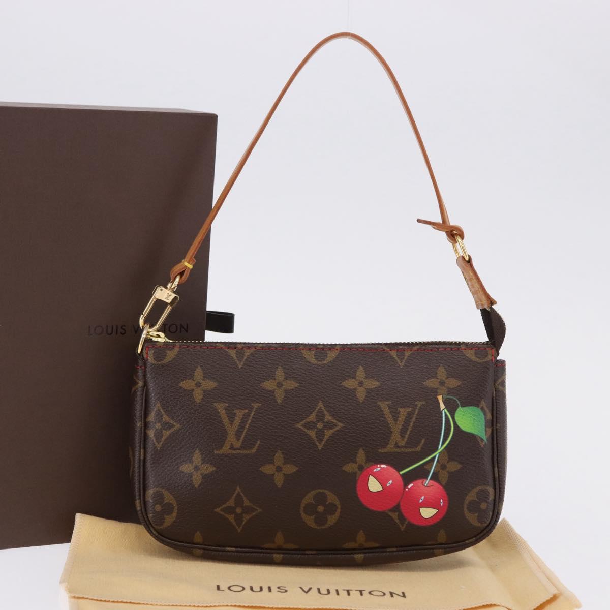 LOUIS VUITTON Monogram Cherry Mini Pochette Accessoires Pouch LV Auth 198316SAV