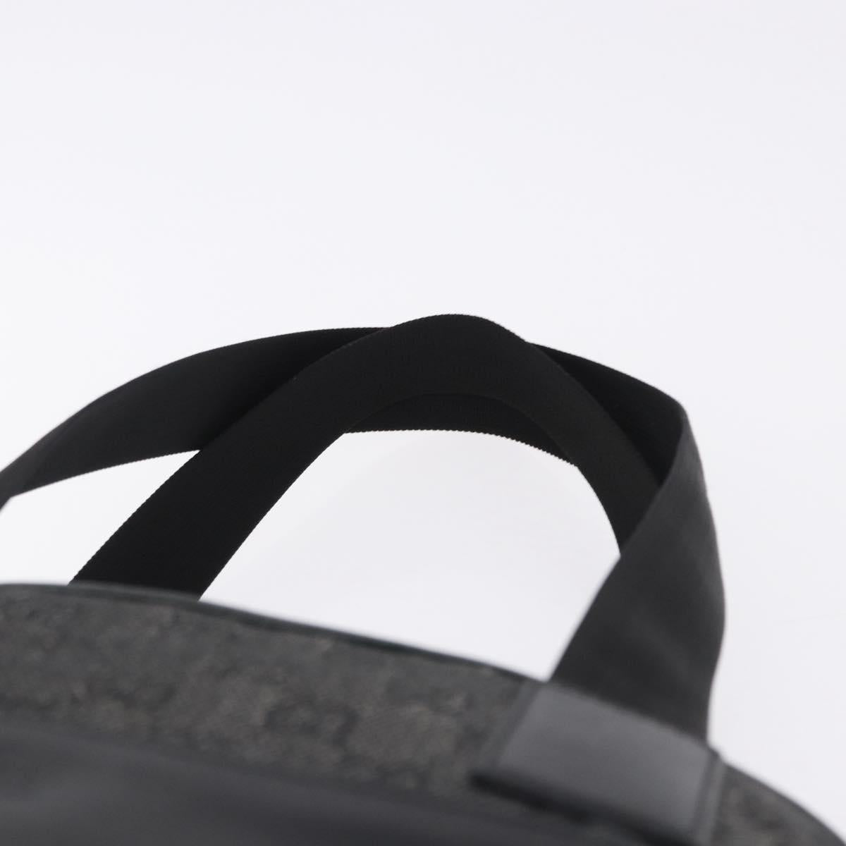 GUCCI GG Canvas Tote Bag Black Silver 28893 Auth 198333