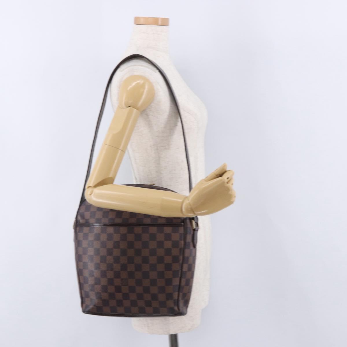 LOUIS VUITTON Damier Ebene Ipanema GM Shoulder Bag N51292 LV Auth 198334