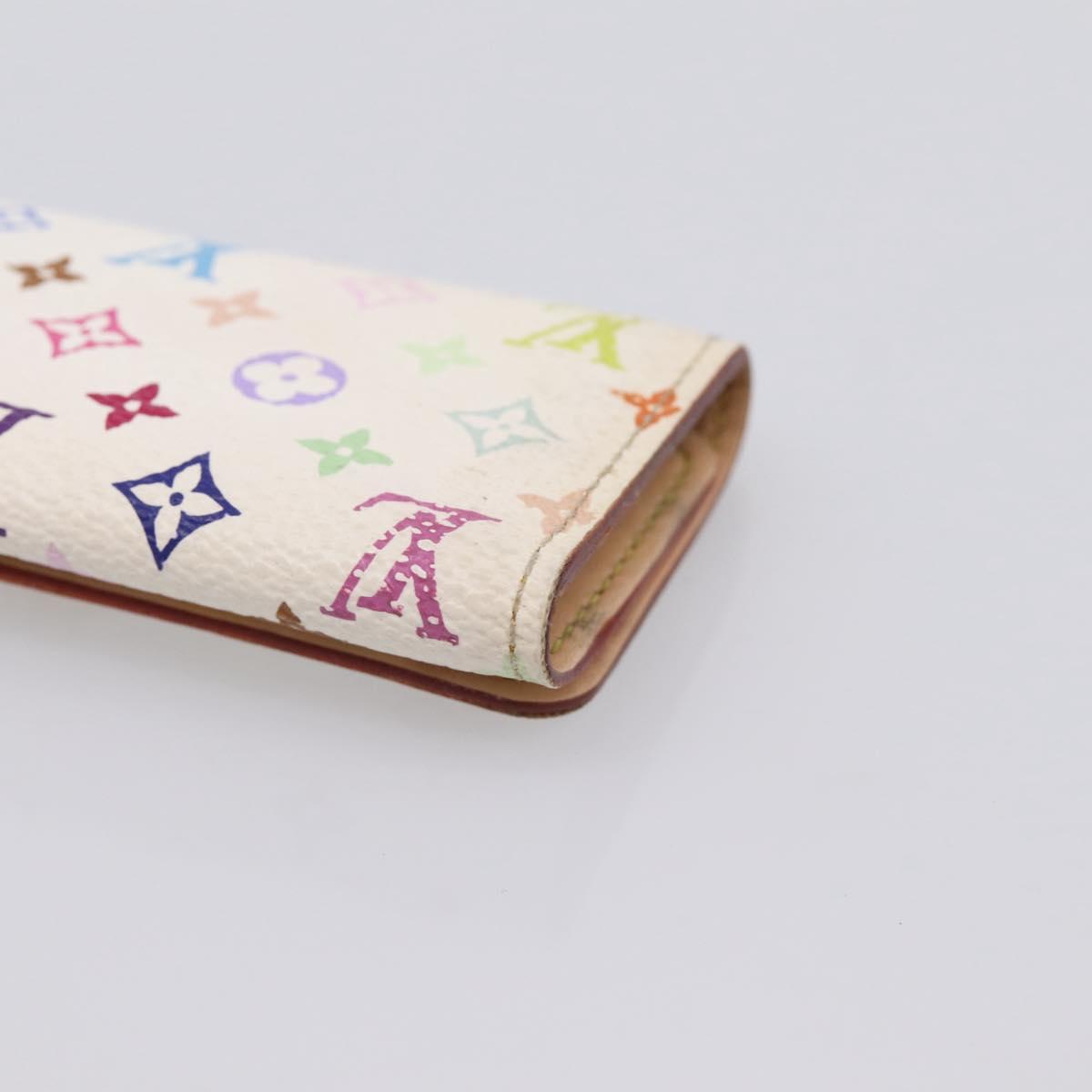 LOUIS VUITTON Monogram Multicolor Multicles 4 Key Case White M93731 Auth 198335