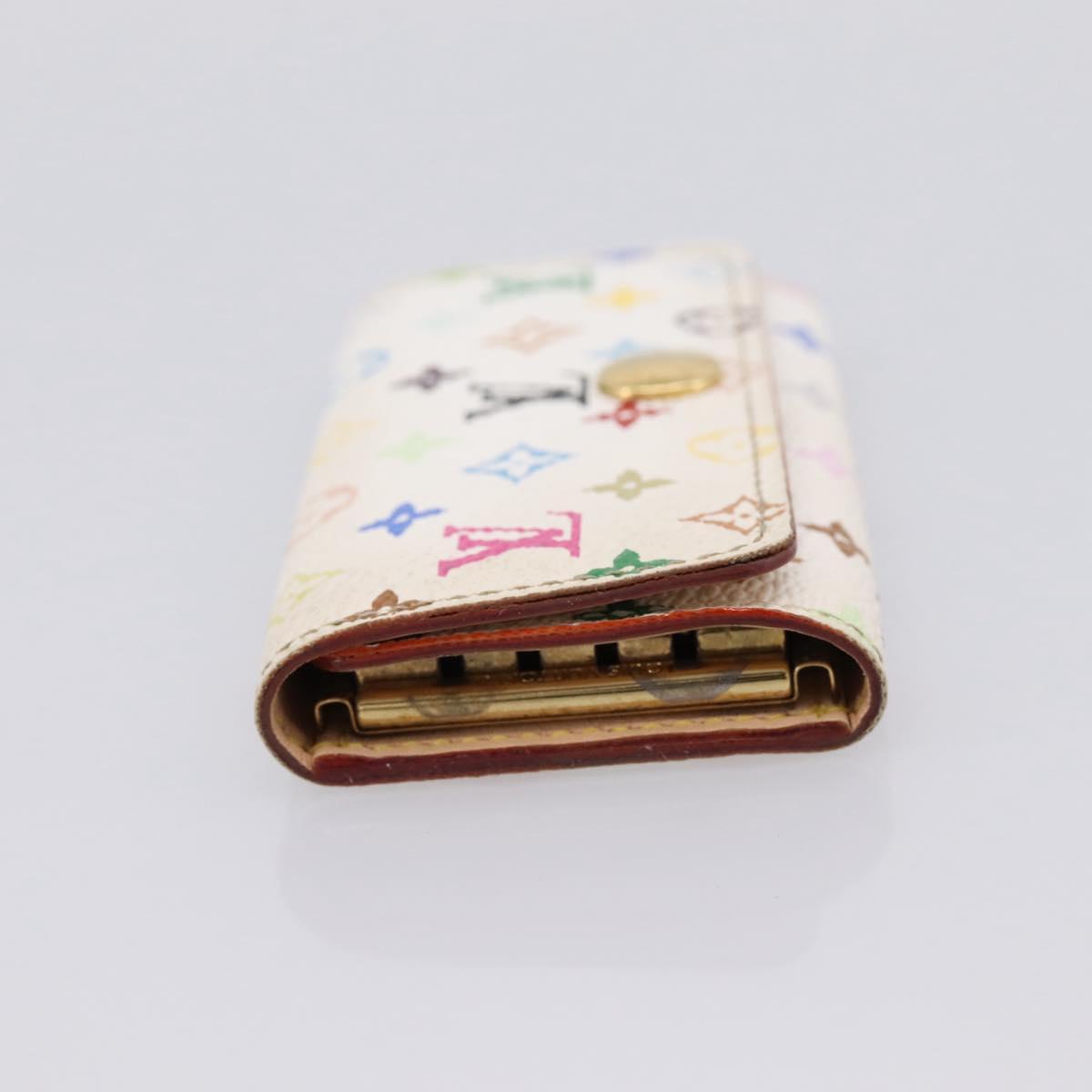 LOUIS VUITTON Monogram Multicolor Multicles 4 Key Case White M93731 Auth 198335
