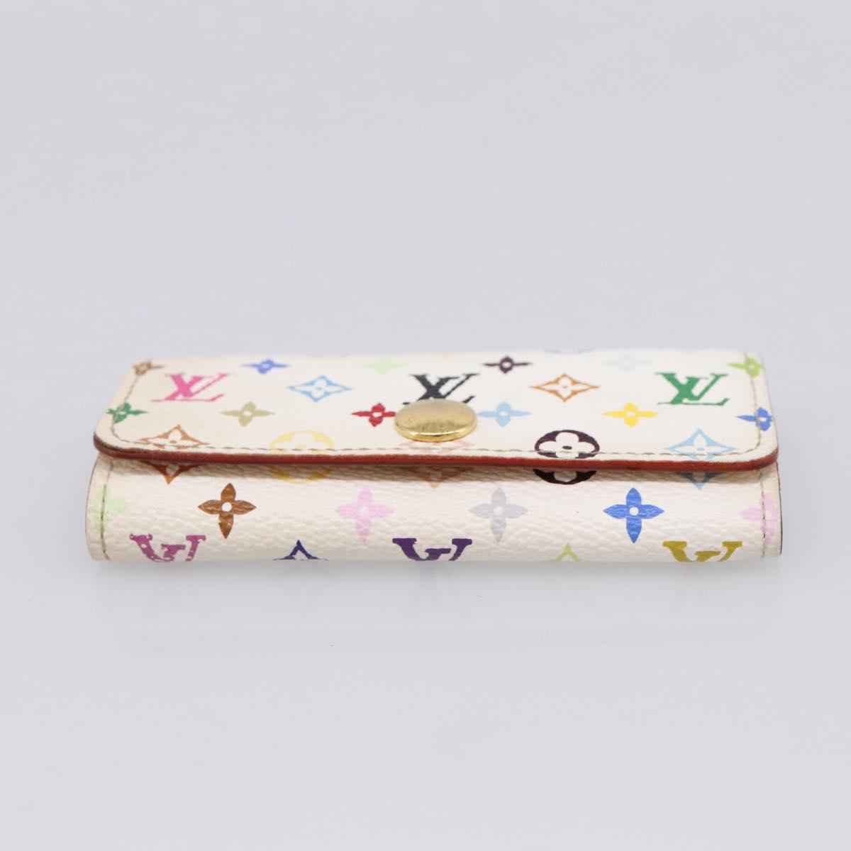 LOUIS VUITTON Monogram Multicolor Multicles 4 Key Case White M93731 Auth 198335