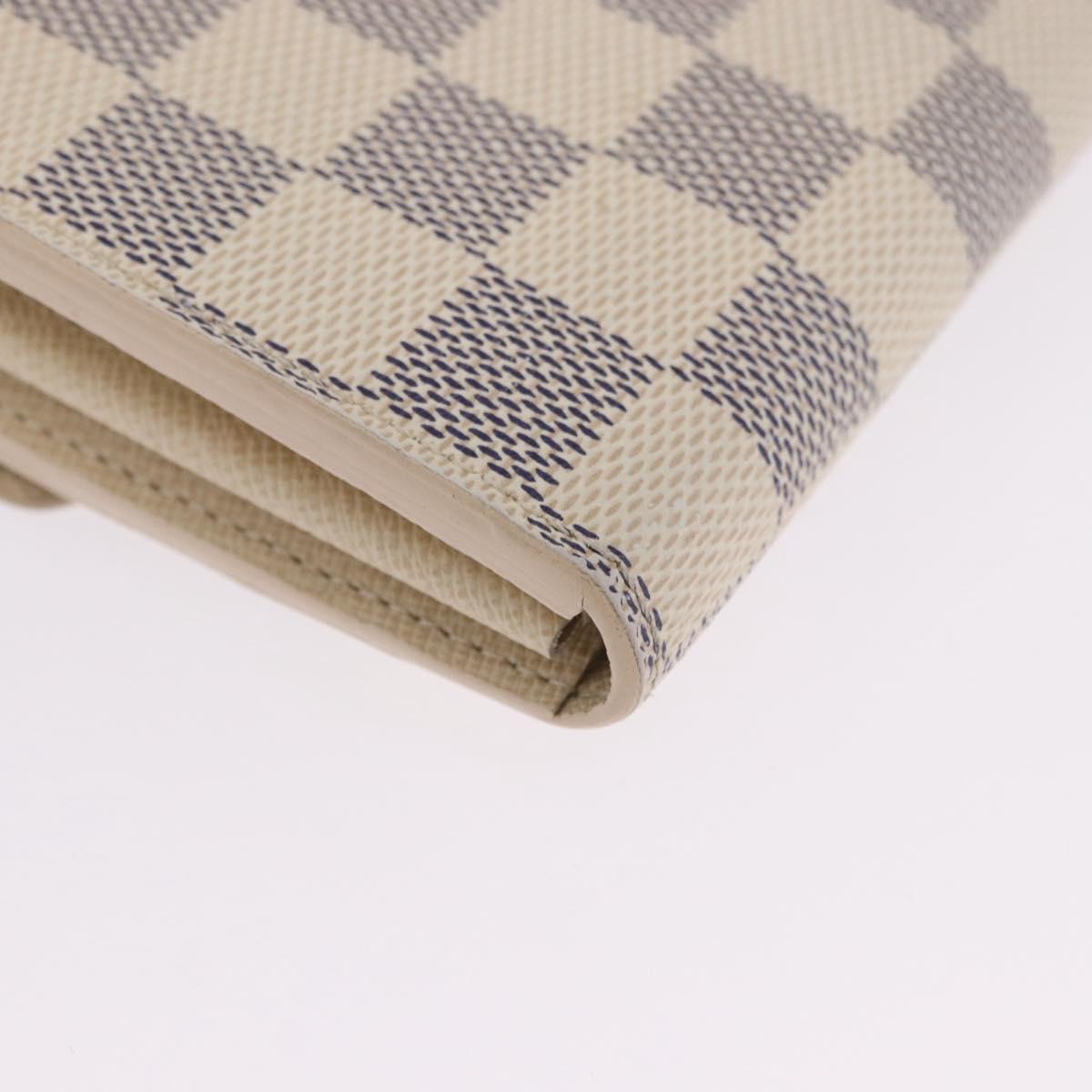 LOUIS VUITTON Damier Azur Portefeuille Sarah Long Wallet N61735 LV Auth 198336V