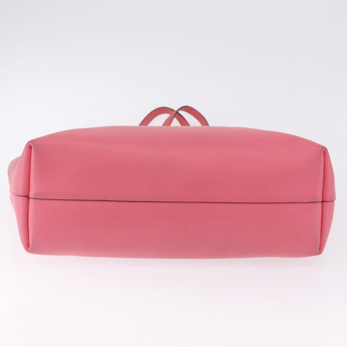 SAINT LAURENT Tote Bag Leather Pink Gold Tone 394195 Auth 198337V