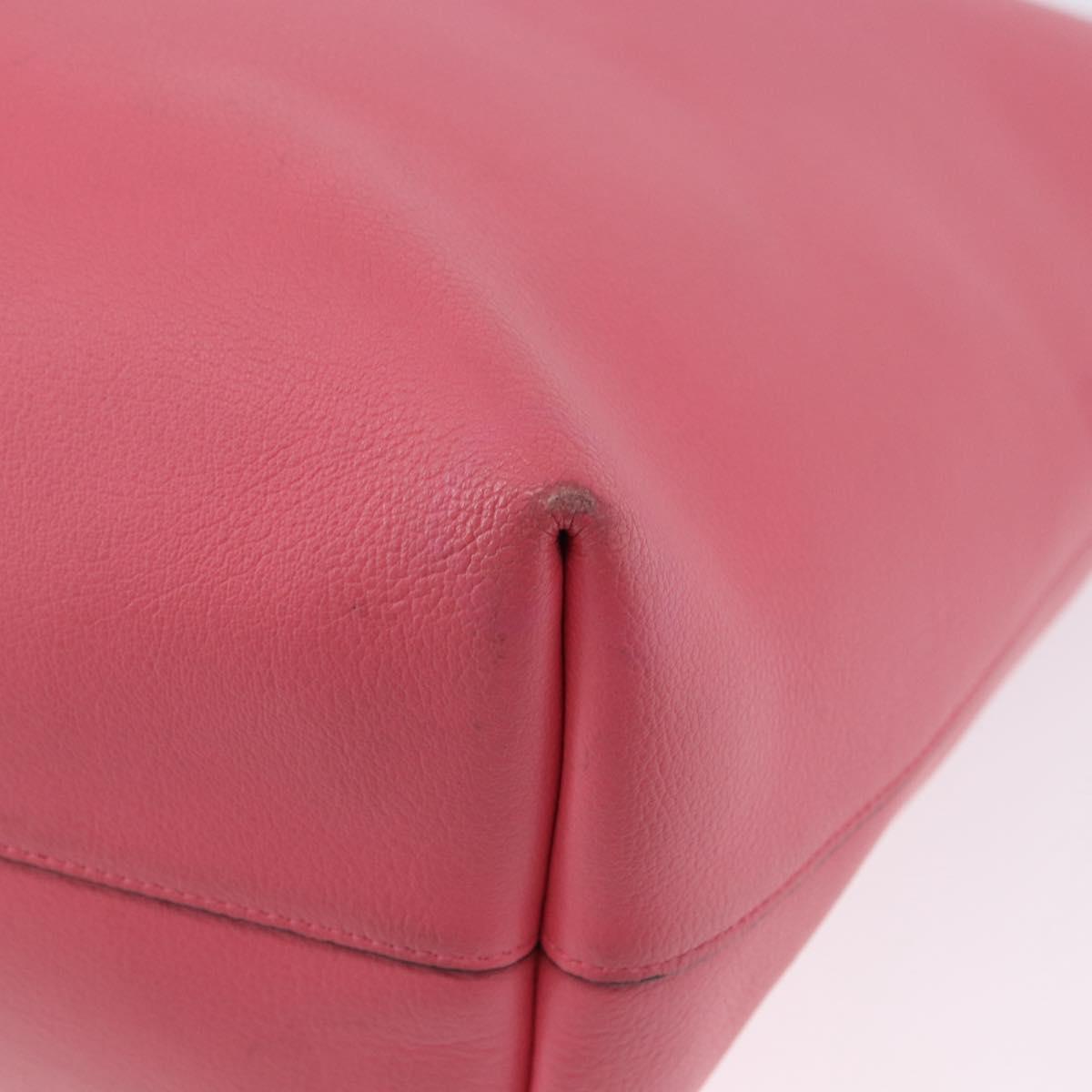 SAINT LAURENT Tote Bag Leather Pink Gold Tone 394195 Auth 198337V