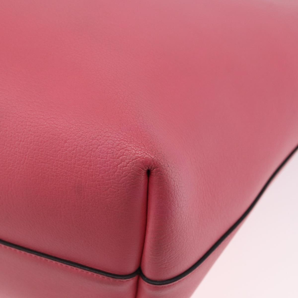 SAINT LAURENT Tote Bag Leather Pink Gold Tone 394195 Auth 198337V