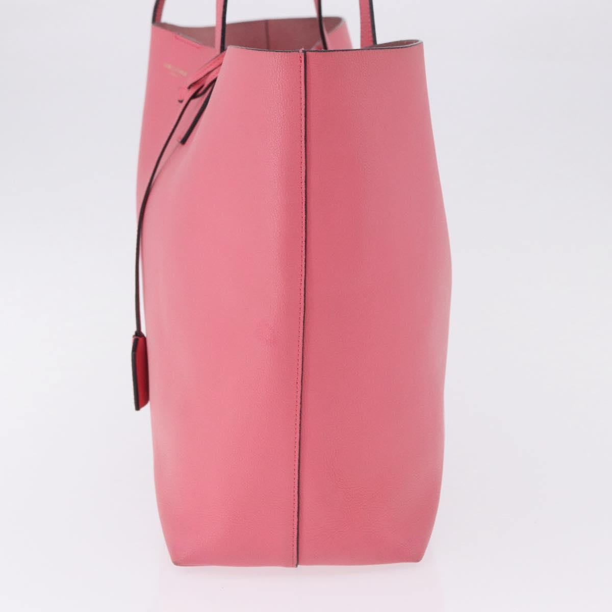SAINT LAURENT Tote Bag Leather Pink Gold Tone 394195 Auth 198337V