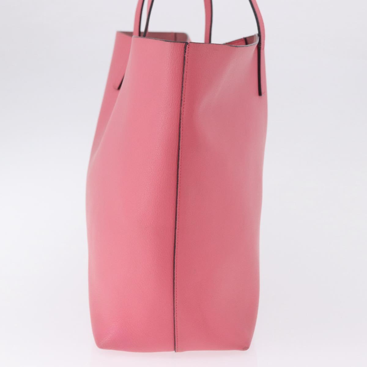 SAINT LAURENT Tote Bag Leather Pink Gold Tone 394195 Auth 198337V