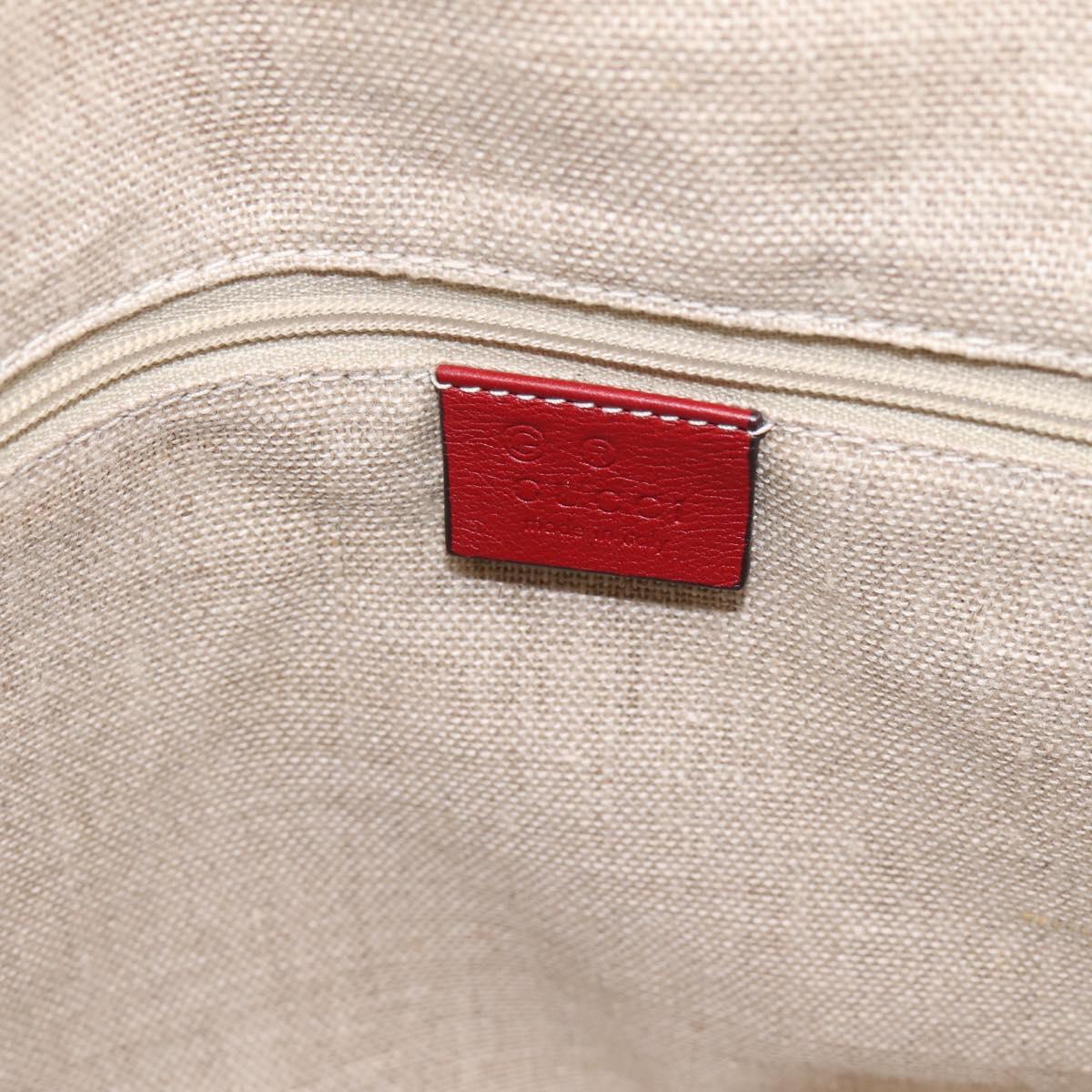 GUCCI Micro GuccissimaGG Hand Bag Leather Red Gold Tone 449657 Auth 198339V