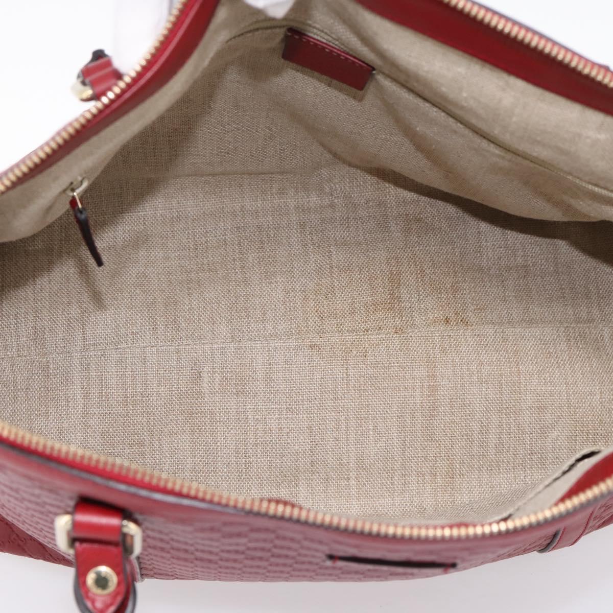 GUCCI Micro GuccissimaGG Hand Bag Leather Red Gold Tone 449657 Auth 198339V
