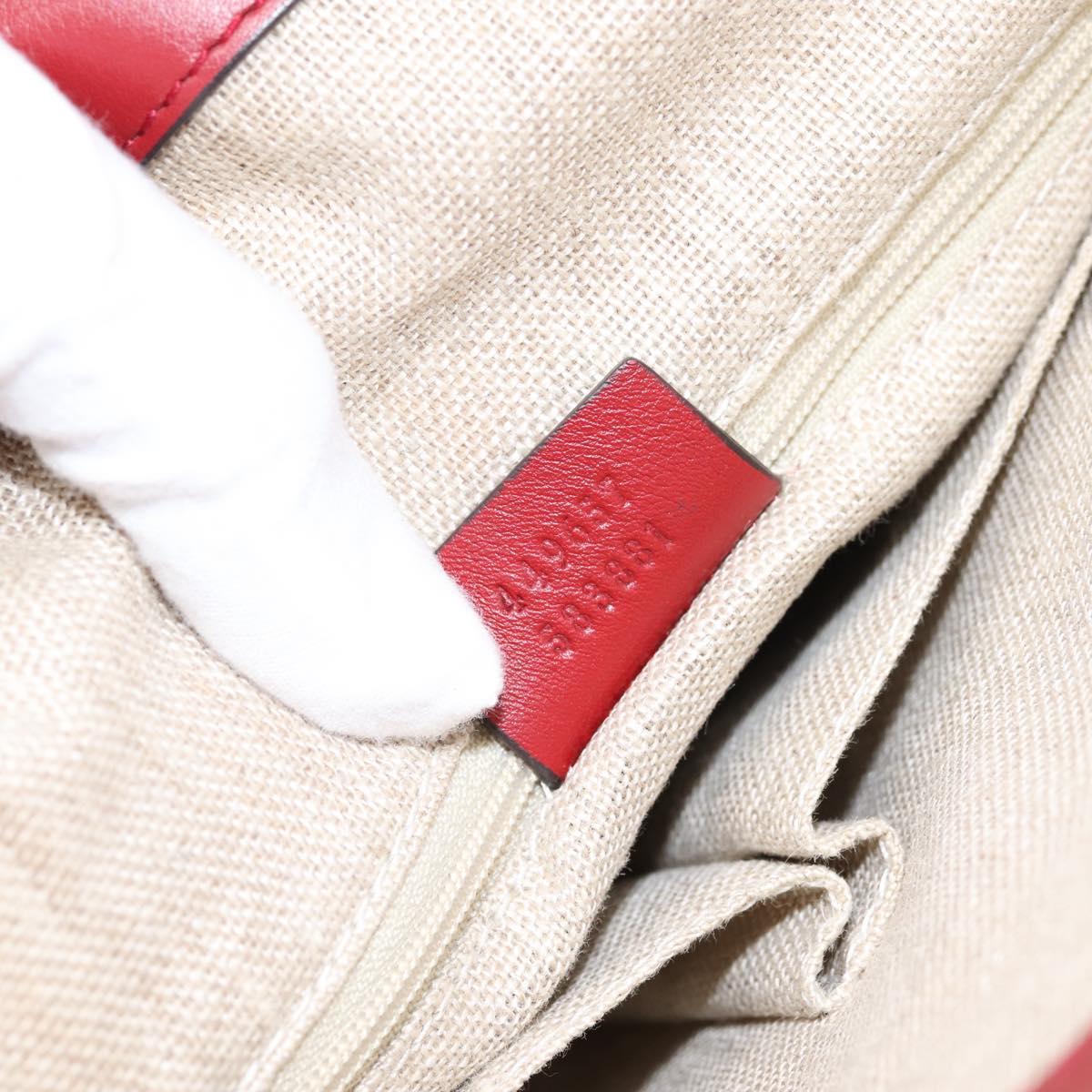 GUCCI Micro GuccissimaGG Hand Bag Leather Red Gold Tone 449657 Auth 198339V