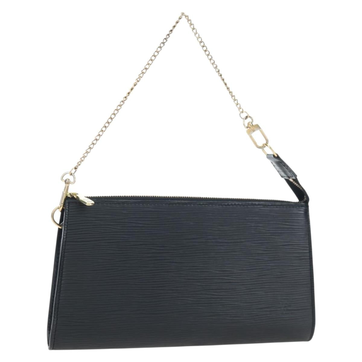 LOUIS VUITTON Epi Pochette Accessoires Pouch Black M52982 LV Auth 198340V