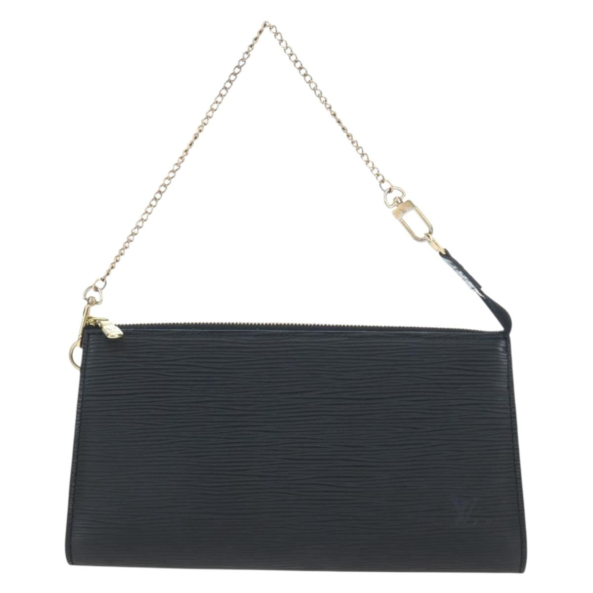 LOUIS VUITTON Epi Pochette Accessoires Pouch Black M52982 LV Auth 198340V