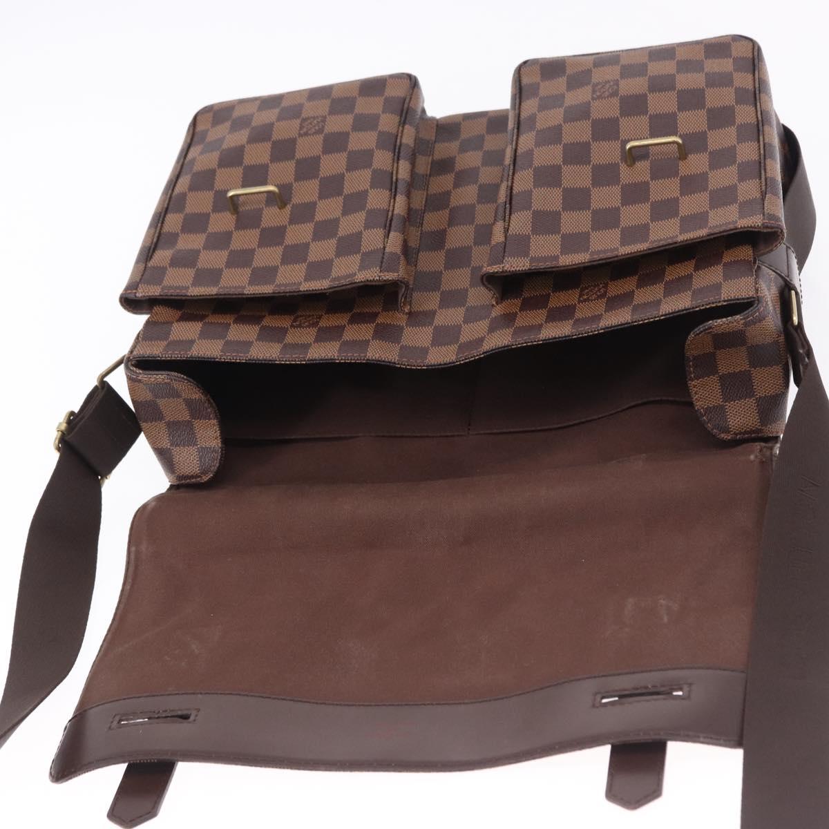LOUIS VUITTON Damier Ebene Broadway Shoulder Bag N42270 LV Auth 198343