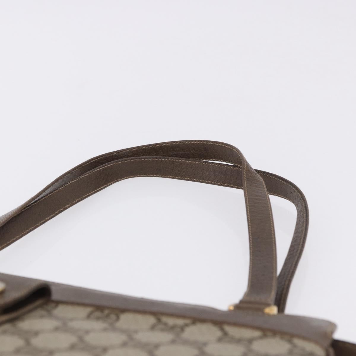 GUCCI GG Supreme Tote Bag PVC Leather Beige Gold Tone 86 02 021 Auth 198358