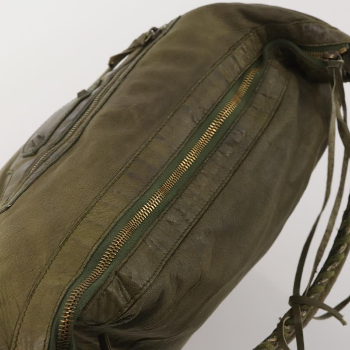 BALENCIAGA The Day Shoulder Bag Leather Khaki 140442 Auth 198360