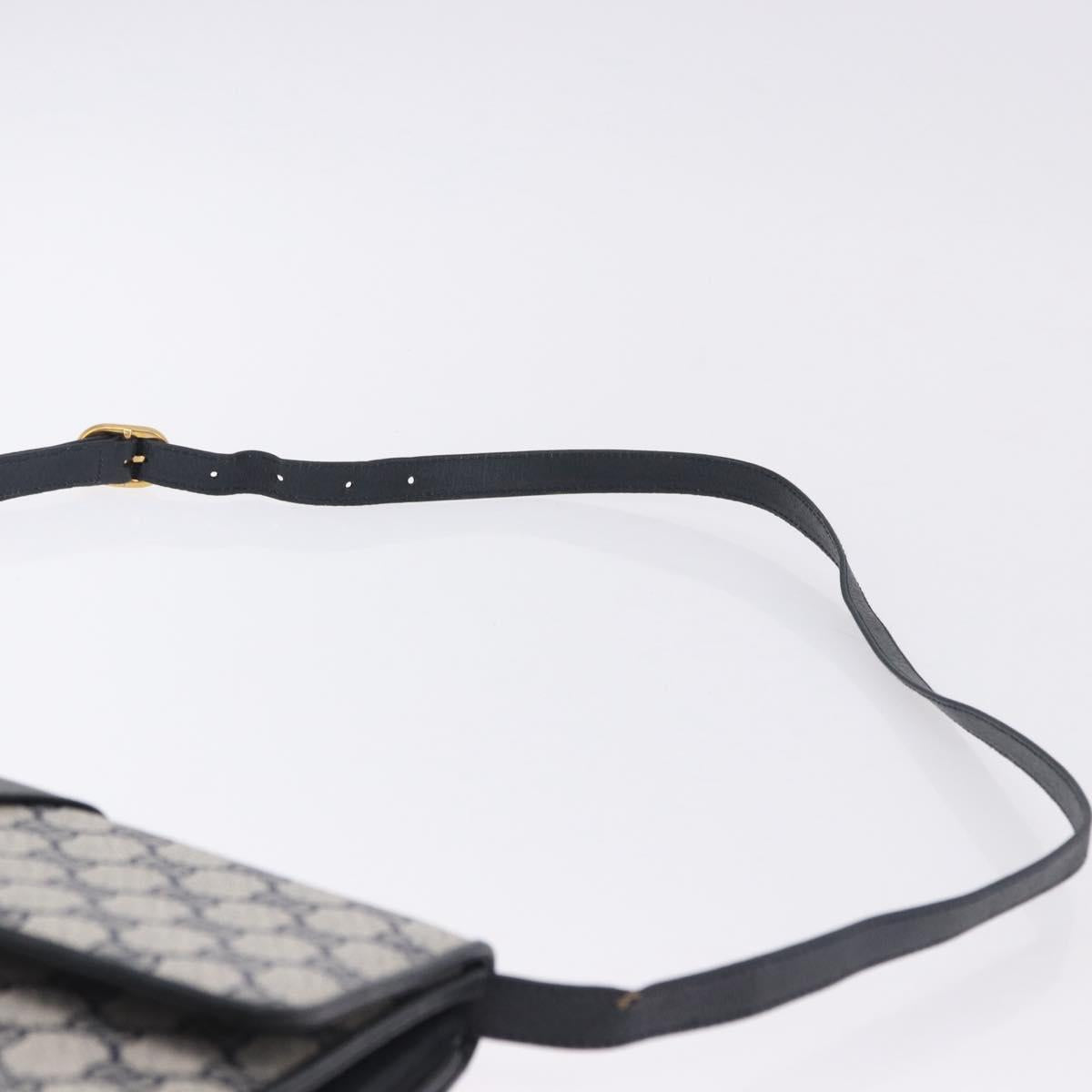 GUCCI GG Supreme Shoulder Bag PVC Leather Navy Gold Tone 904 02 050 Auth 198361
