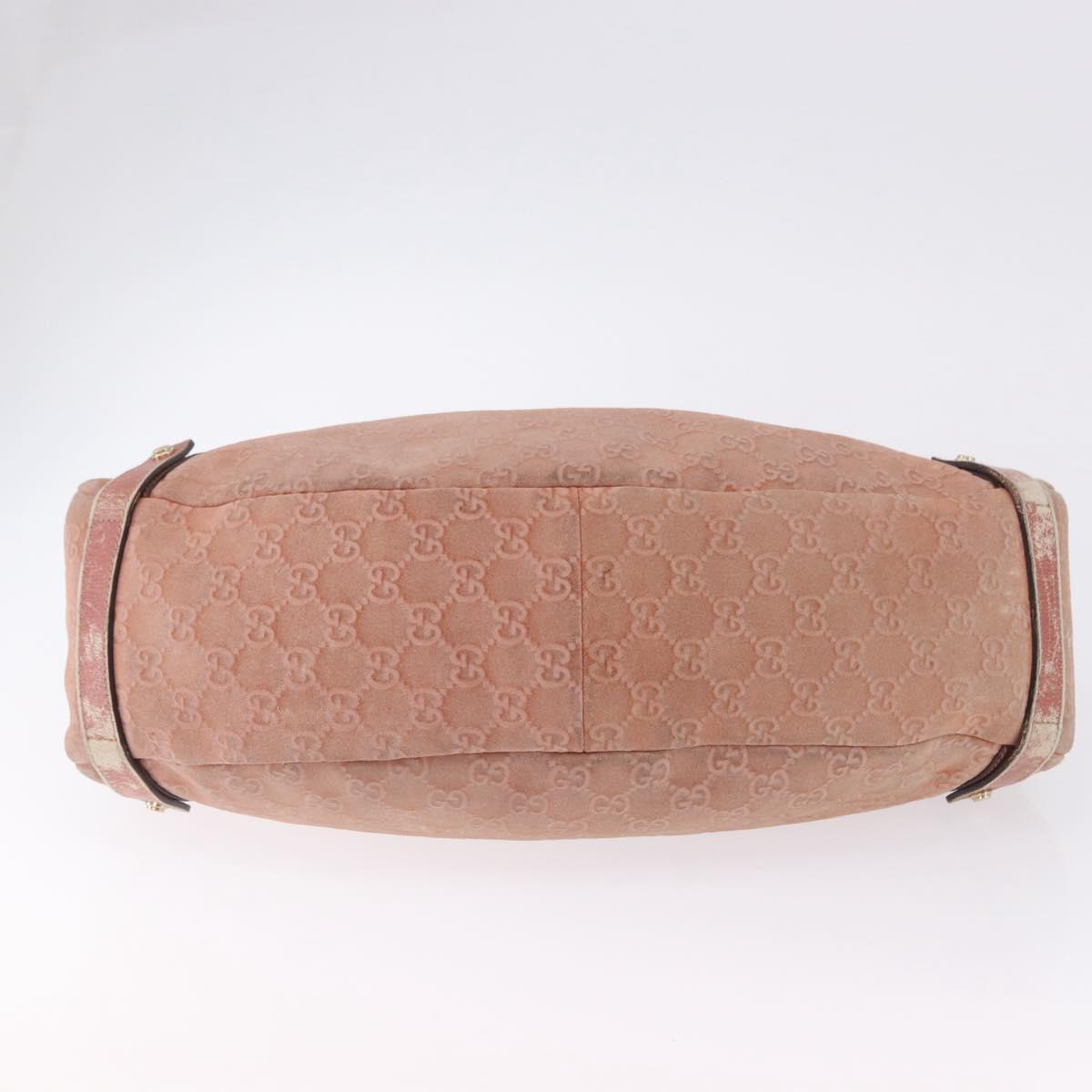 GUCCI GuccissimaGG Abby Sookie Tote Bag Suede Pink Gold Tone 130736 Auth 198365