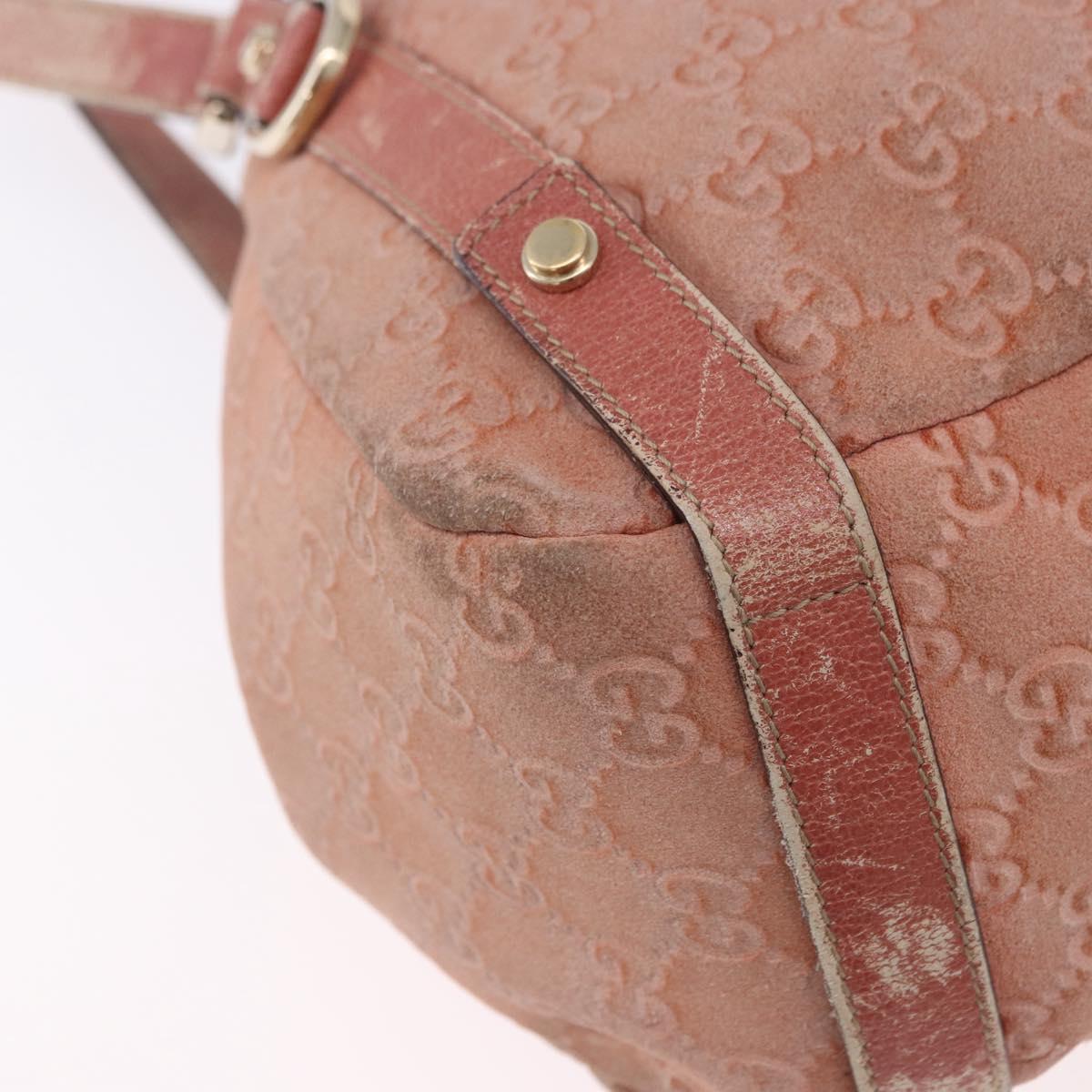 GUCCI GuccissimaGG Abby Sookie Tote Bag Suede Pink Gold Tone 130736 Auth 198365