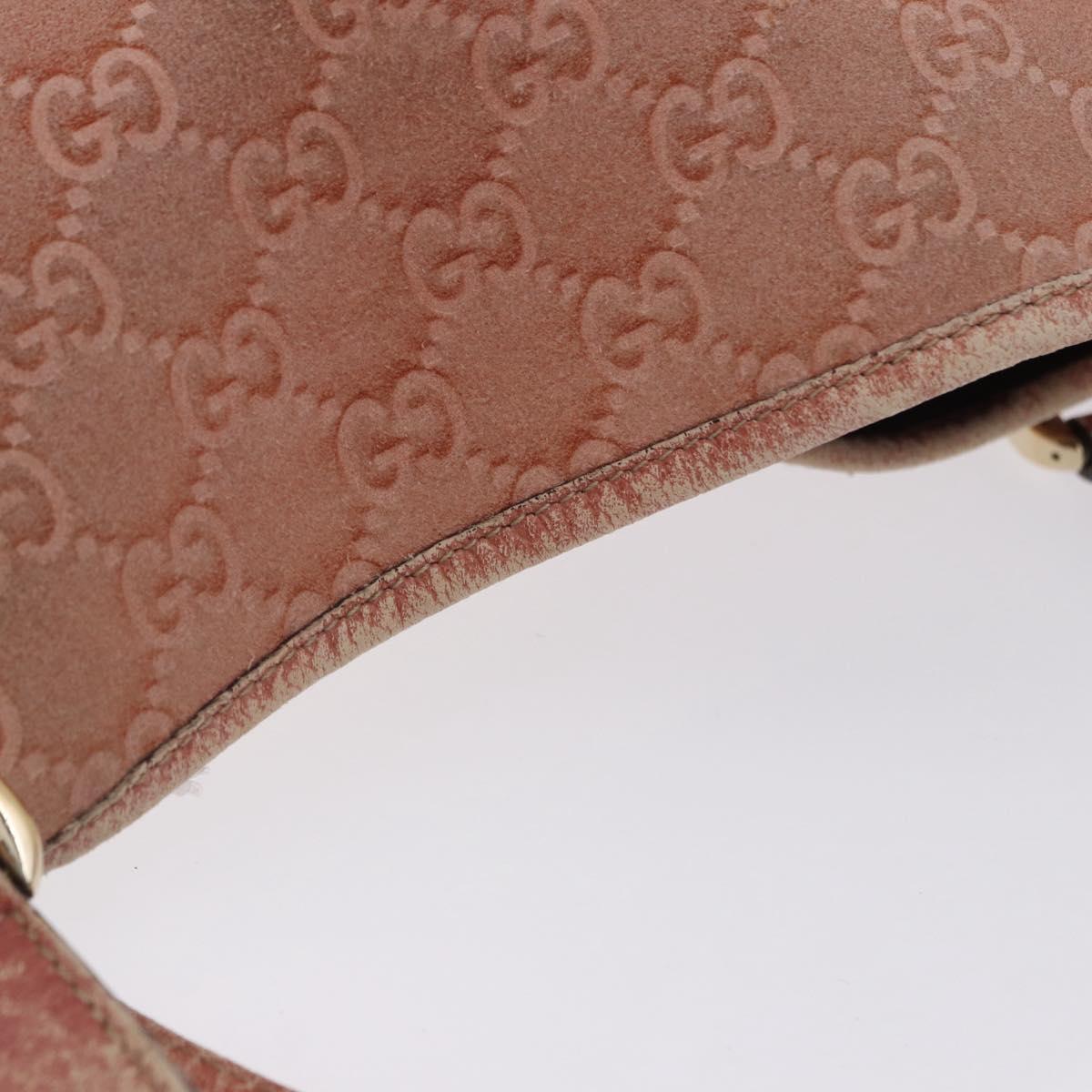 GUCCI GuccissimaGG Abby Sookie Tote Bag Suede Pink Gold Tone 130736 Auth 198365