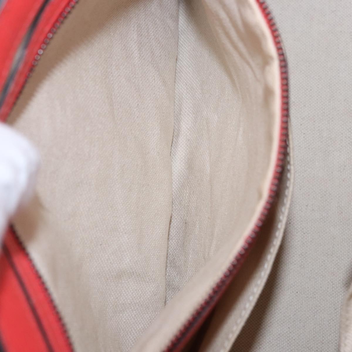 GUCCI Hand Bag Leather 2way Red Gold 319795 Auth 198375V
