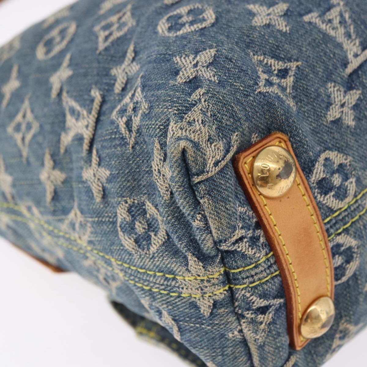 LOUIS VUITTON Monogram Denim Buggy PM Shoulder Bag Blue M95049 LV Auth 198378V