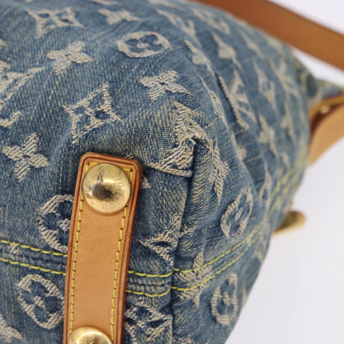 LOUIS VUITTON Monogram Denim Buggy PM Shoulder Bag Blue M95049 LV Auth 198378V