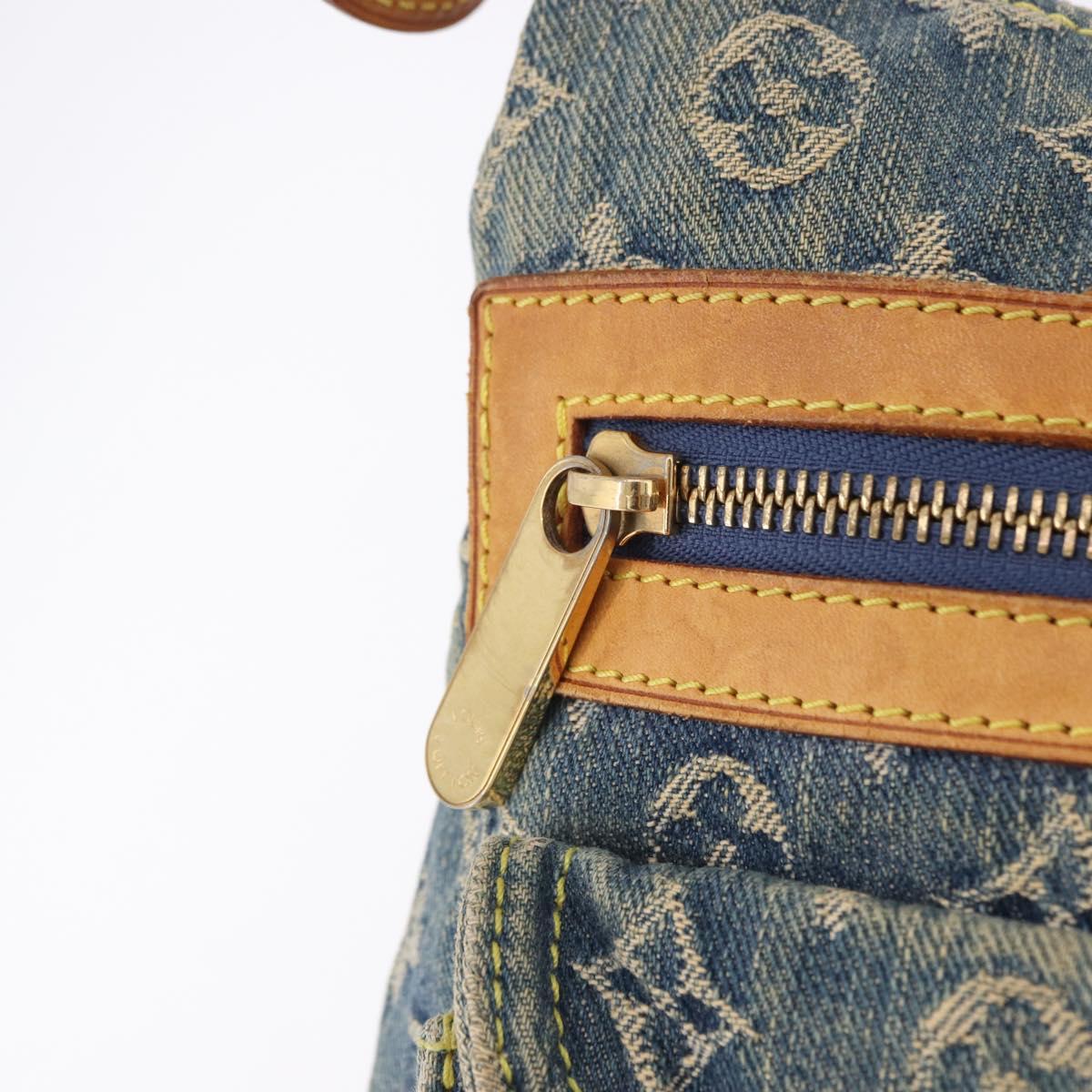 LOUIS VUITTON Monogram Denim Buggy PM Shoulder Bag Blue M95049 LV Auth 198378V