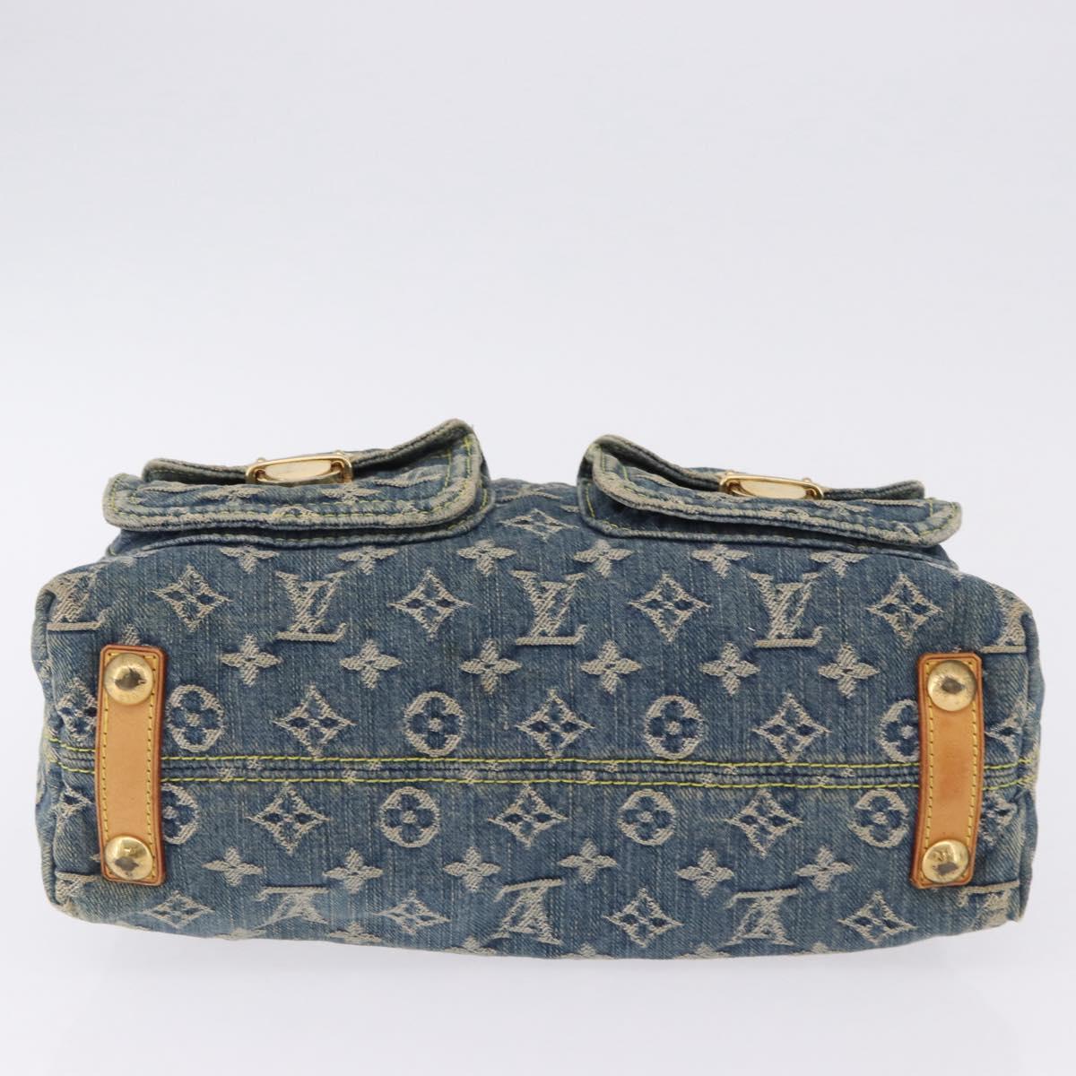 LOUIS VUITTON Monogram Denim Buggy PM Shoulder Bag Blue M95049 LV Auth 198378V