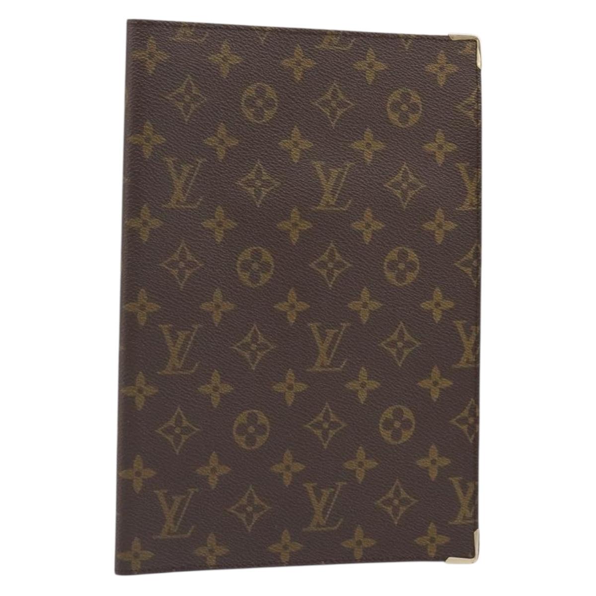 LOUIS VUITTON Monogram Note Cover LV Auth 198379