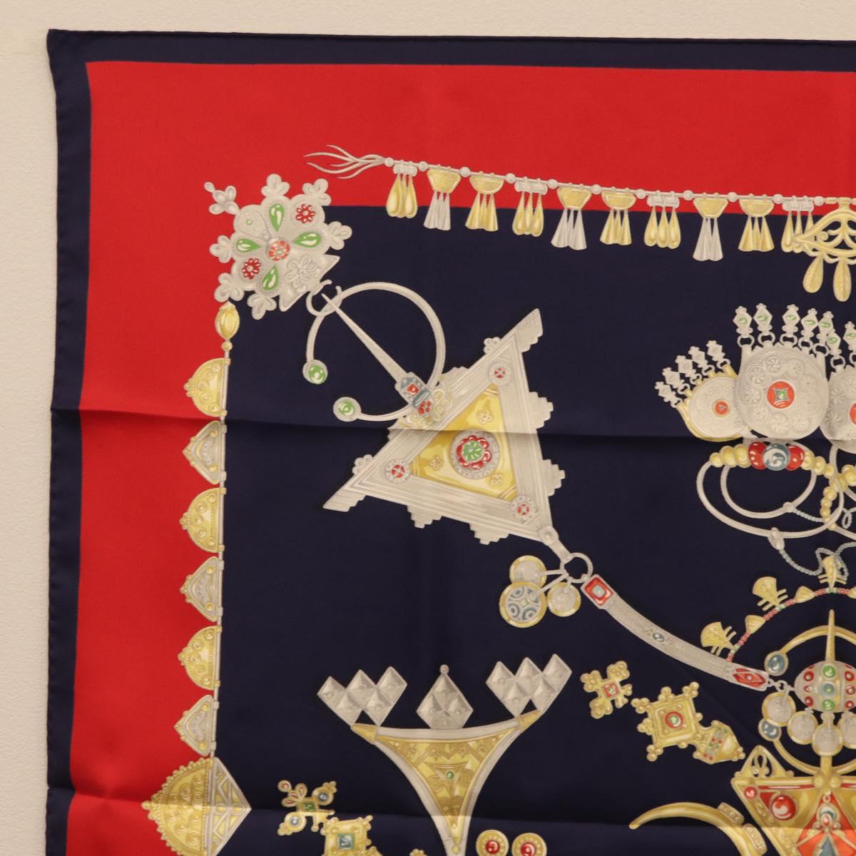 HERMES Carre 90 Scarf Silk Navy Auth 198381M