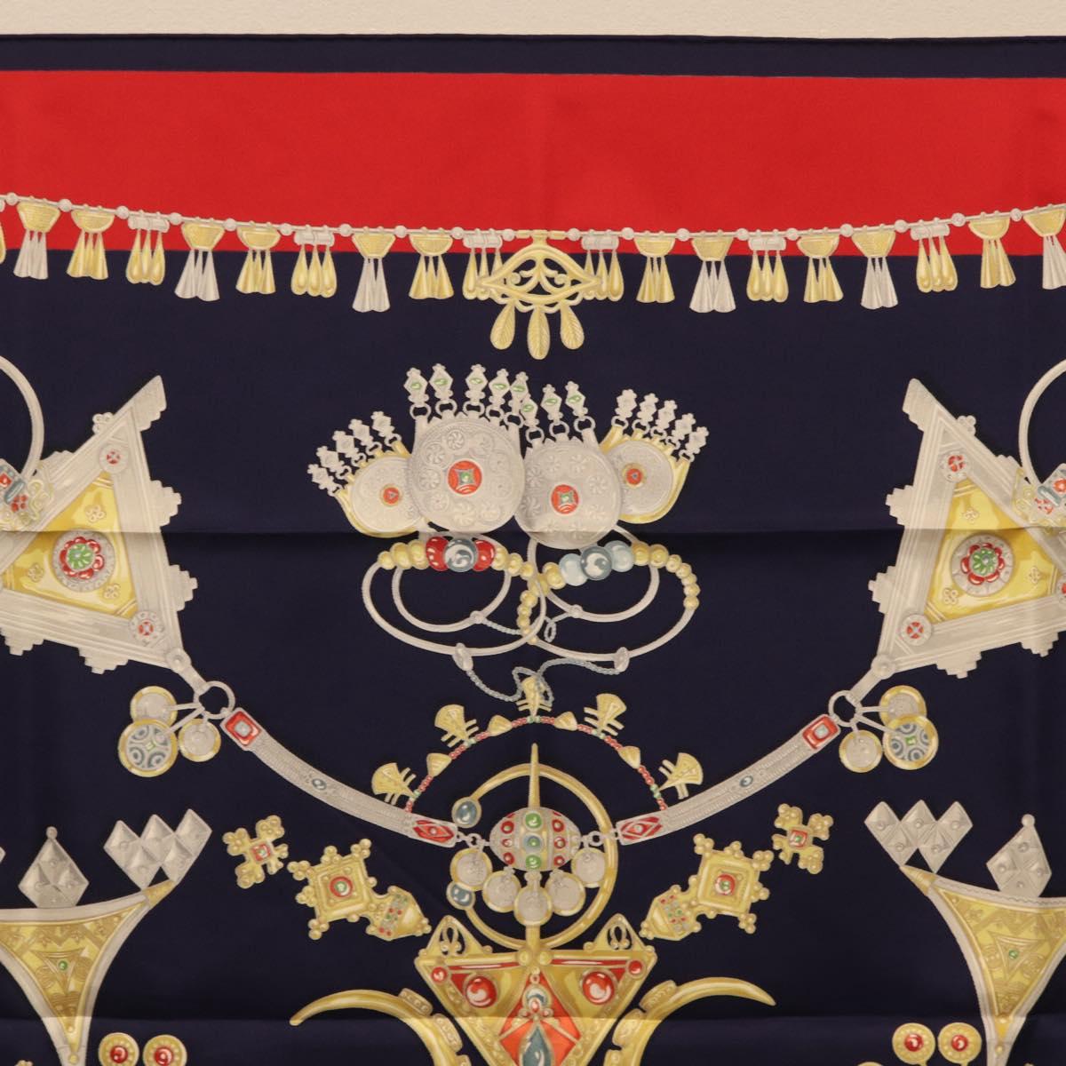 HERMES Carre 90 Scarf Silk Navy Auth 198381M